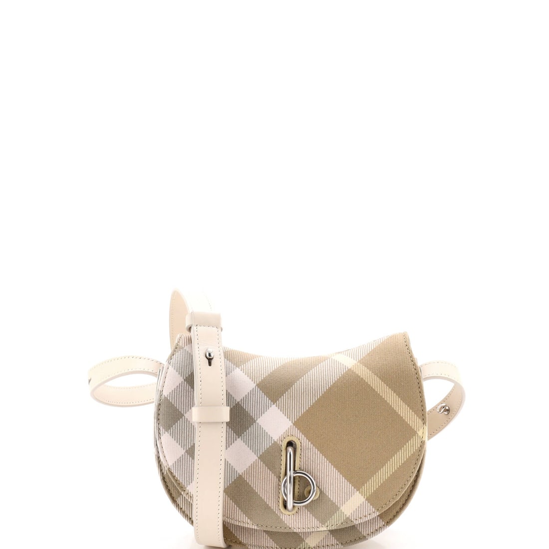 Burberry Rocking Horse Shoulder Bag Check Jacquard with Leather (1 of 6)