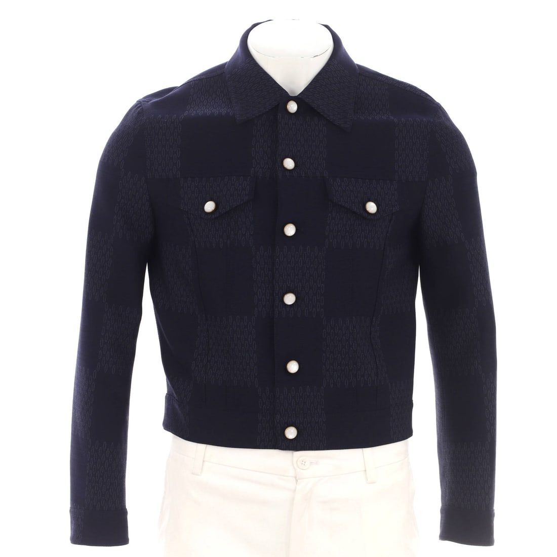 Louis Vuitton Men's Tailored Button Up Trucker Jacket Limited Edition Marque Deposee Damier Giant Wo (1 of 4)
