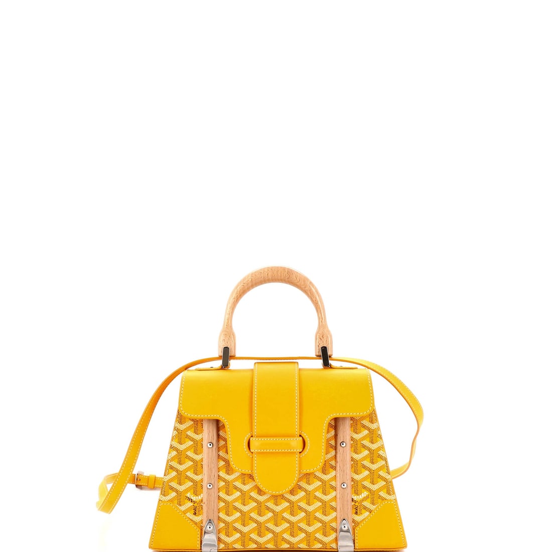 Goyard Saigon Top Handle Bag Coated Canvas with Leather: The reason the Saigon continues to anchor the Goyard catalogue is simple: the structured top-handle silhouette finished in Goyardine, sized as the house's quiet alternative to the structured Hermes