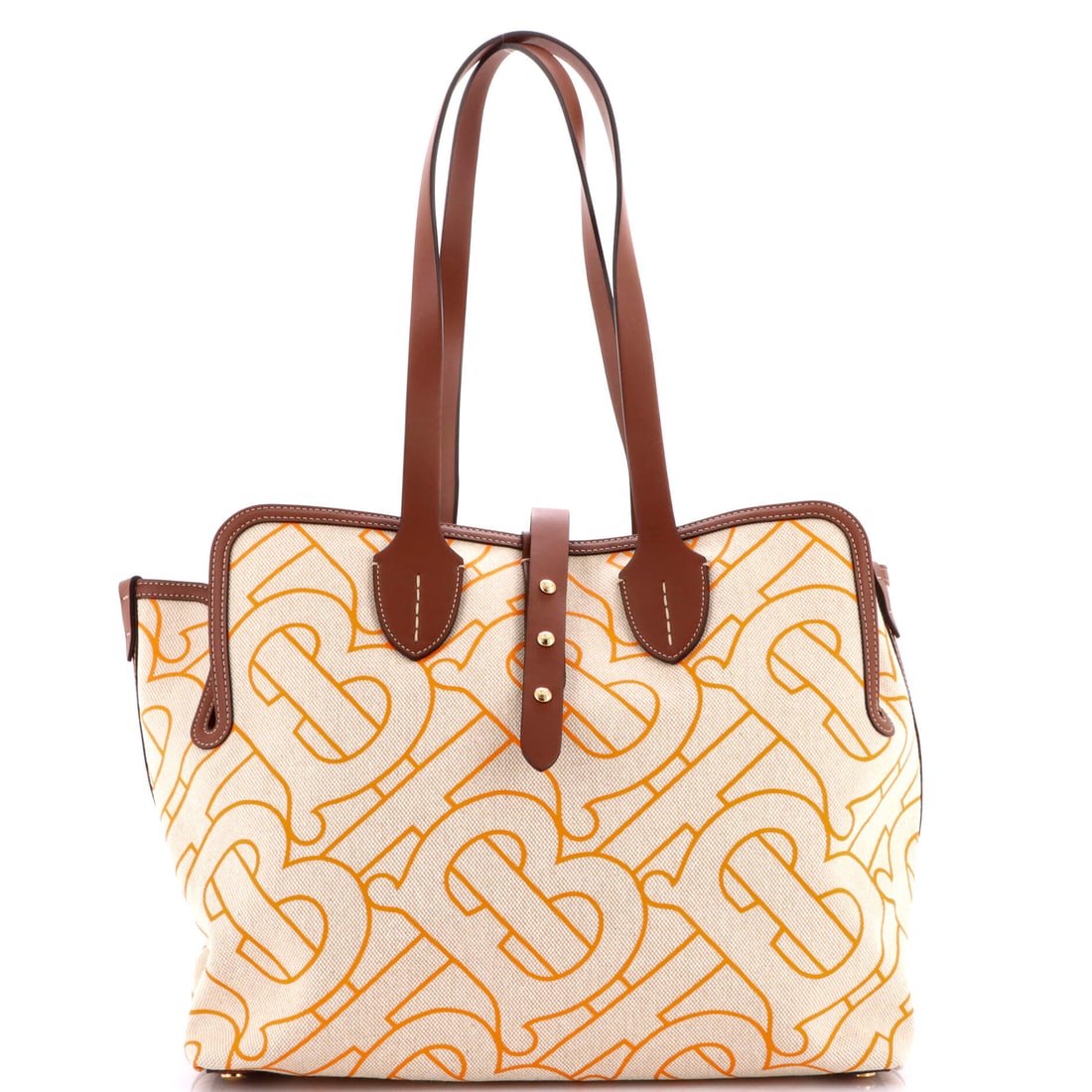 Burberry Soft Belt Bag XL TB Monogram Printed Canvas: Carried right, the Belt Bag reads as the house's working signature: the slim belt-bag silhouette sized to wear at the waist or cross-body. The 12 by 15 by 6 inch format reads as ample rather than inci
