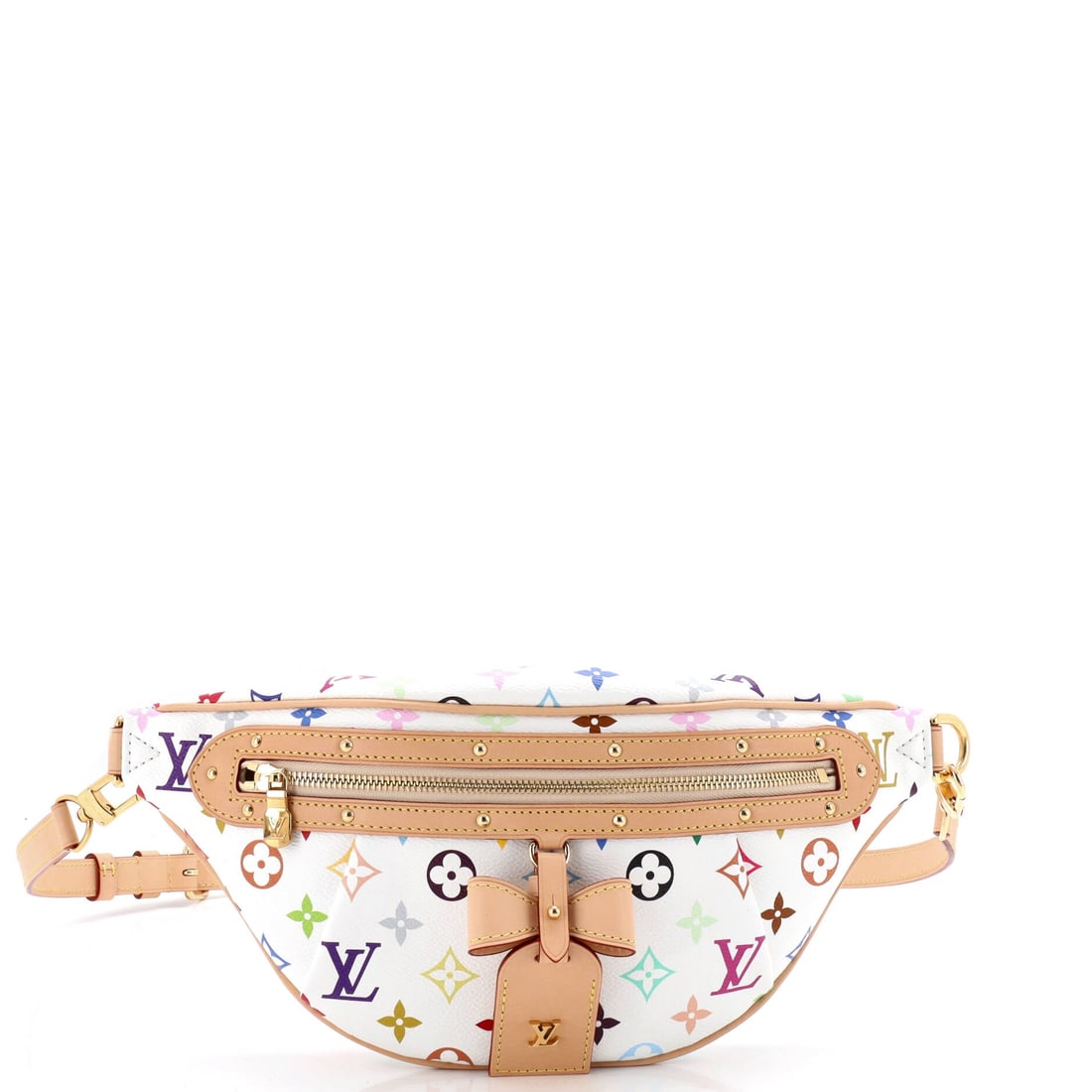 Louis Vuitton x Takashi Murakami High Rise Bum Bag Monogram Multicolor: Louis Vuitton's Bum Bag arrives in the architecture that made the line known: the waist-or-cross-body silhouette Vuitton standardised long before the term streetwear. It is finished in Monogram Multic