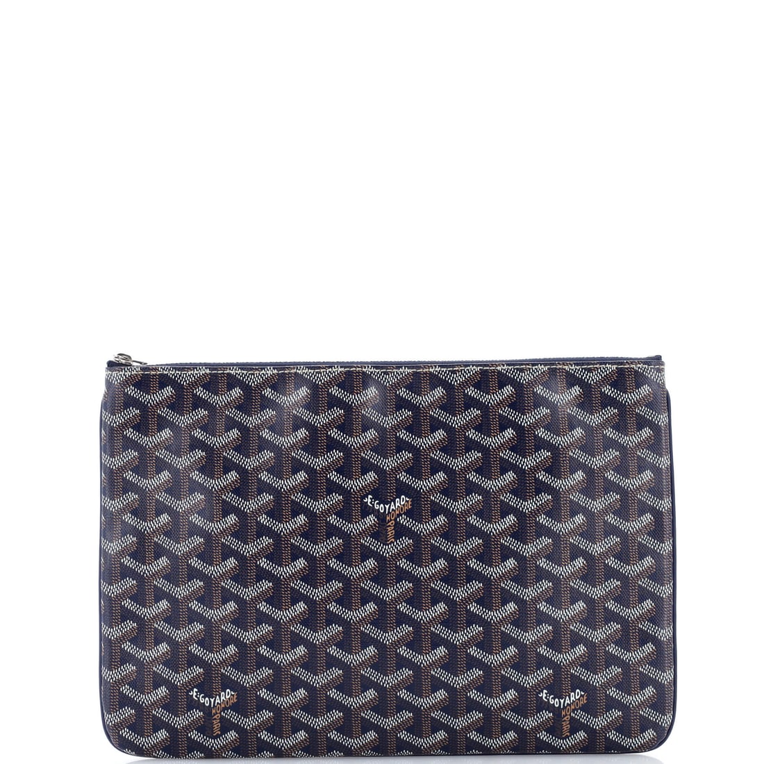 Goyard Senat Zip Pouch Coated Canvas: This is the Pouch as the line is meant to read - the flat-pouch architecture sized to slip inside a tote or hold its own as an evening clutch, in the proportions Goyard has held since debut. The piece