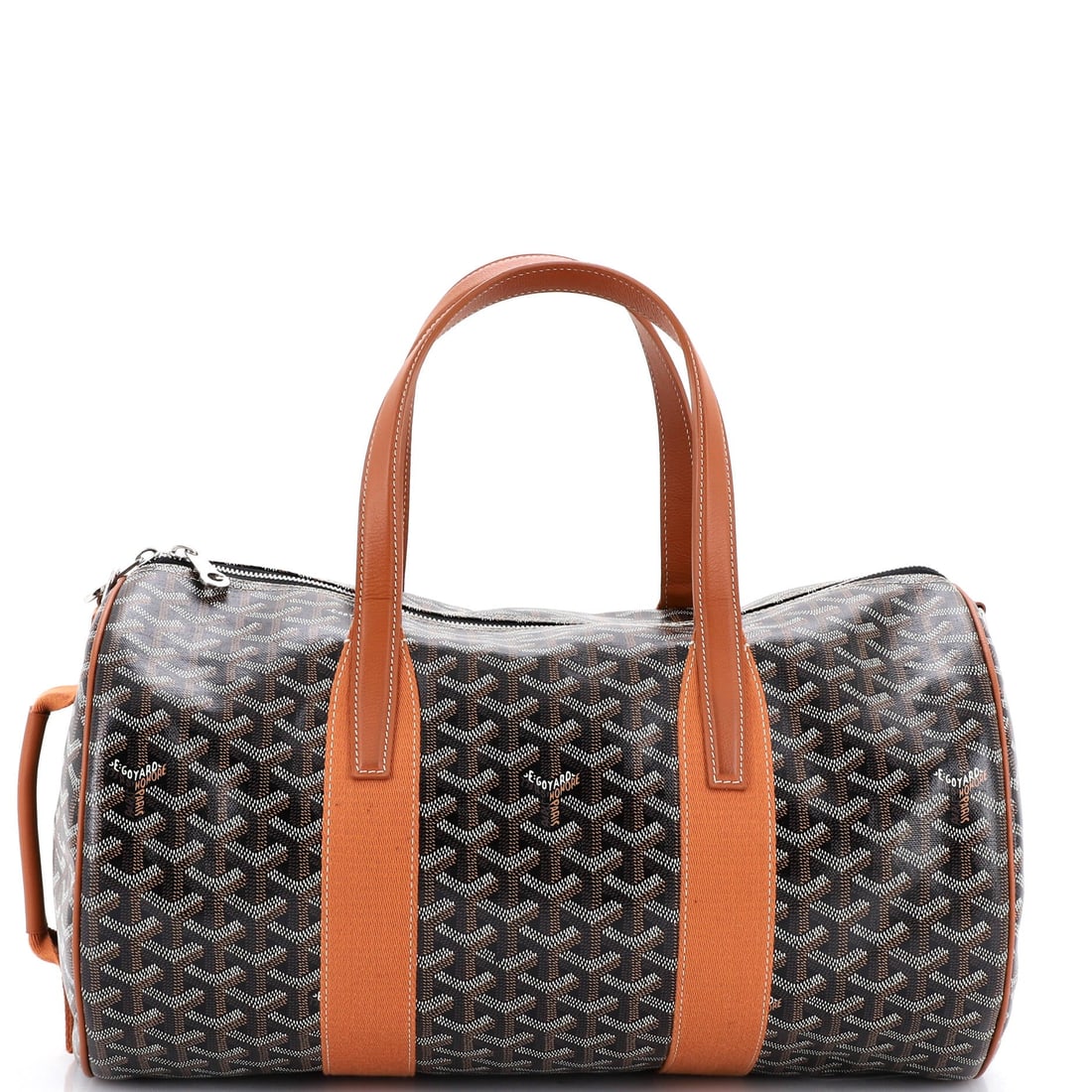 Goyard Barrel Sport Duffle Bag Coated Canvas: An assured Goyard example of the house's working vocabulary, with the kind of finish a serious wardrobe recognises on sight. The lot is catalogued as the Goyard Barrel Sport Duffle Bag Coated Canvas. 
