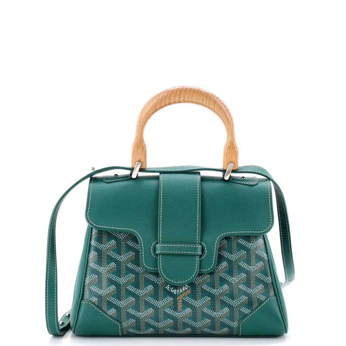 Goyard Structured Saigon Top Handle Bag Coated Canvas with Leather (1 of 7)