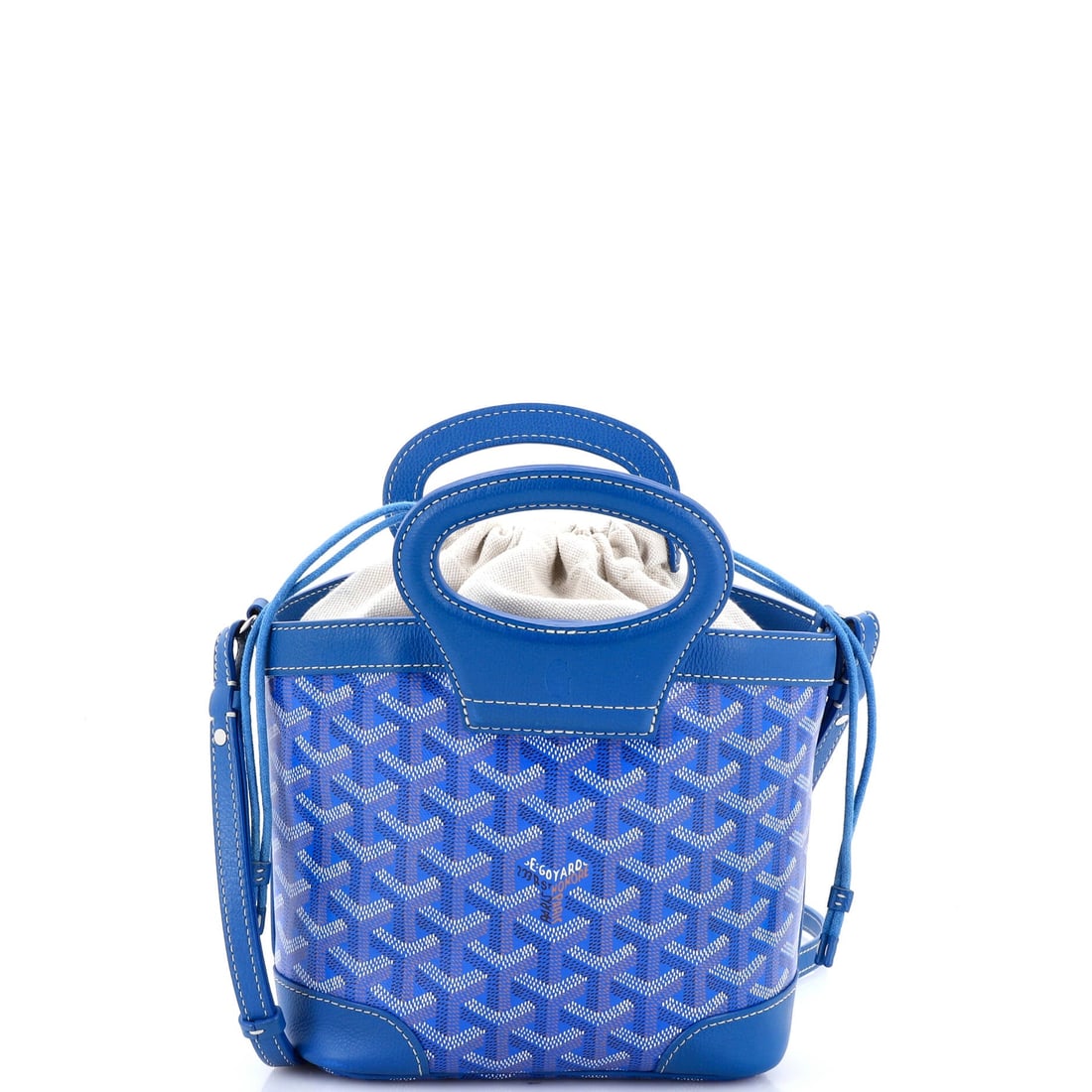 Goyard Beluga Bag Coated Canvas: The Beluga arrives here in the form the line is known for: the open, slouchy shoulder silhouette finished in the house's hand-painted Y-chevron canvas. It is rendered in the house's hand-painted