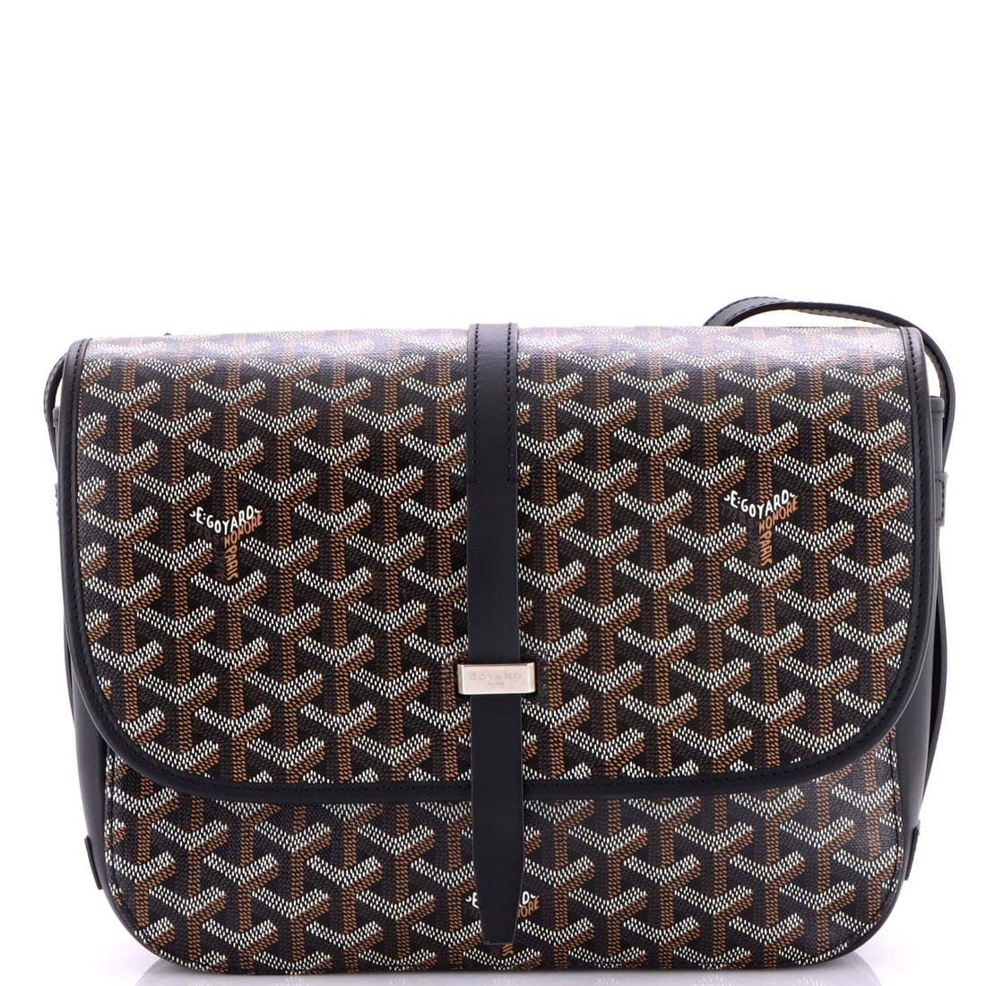 Goyard Belvedere II Messenger Bag Coated Canvas: Set against its lineage, this Goyard Belvedere reads as a measured example of the line, built around the slim, top-flap messenger silhouette finished in the hand-painted Goyardine chevron. The finish