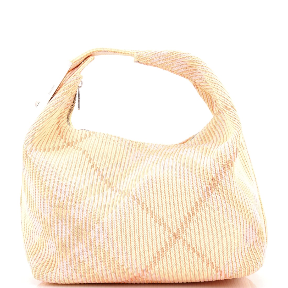 Burberry Peg Handle Bag Knit Check Fabric (1 of 6)