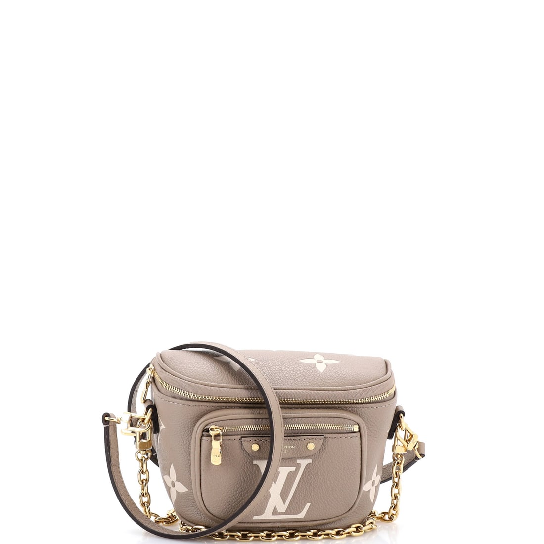 Louis Vuitton Bum Bag Bicolor Monogram Empreinte Giant: Picked up once, the Bum Bag explains why the line has been kept in production this long: the waist-or-cross-body silhouette Vuitton standardised long before the term streetwear. Built from Monogram