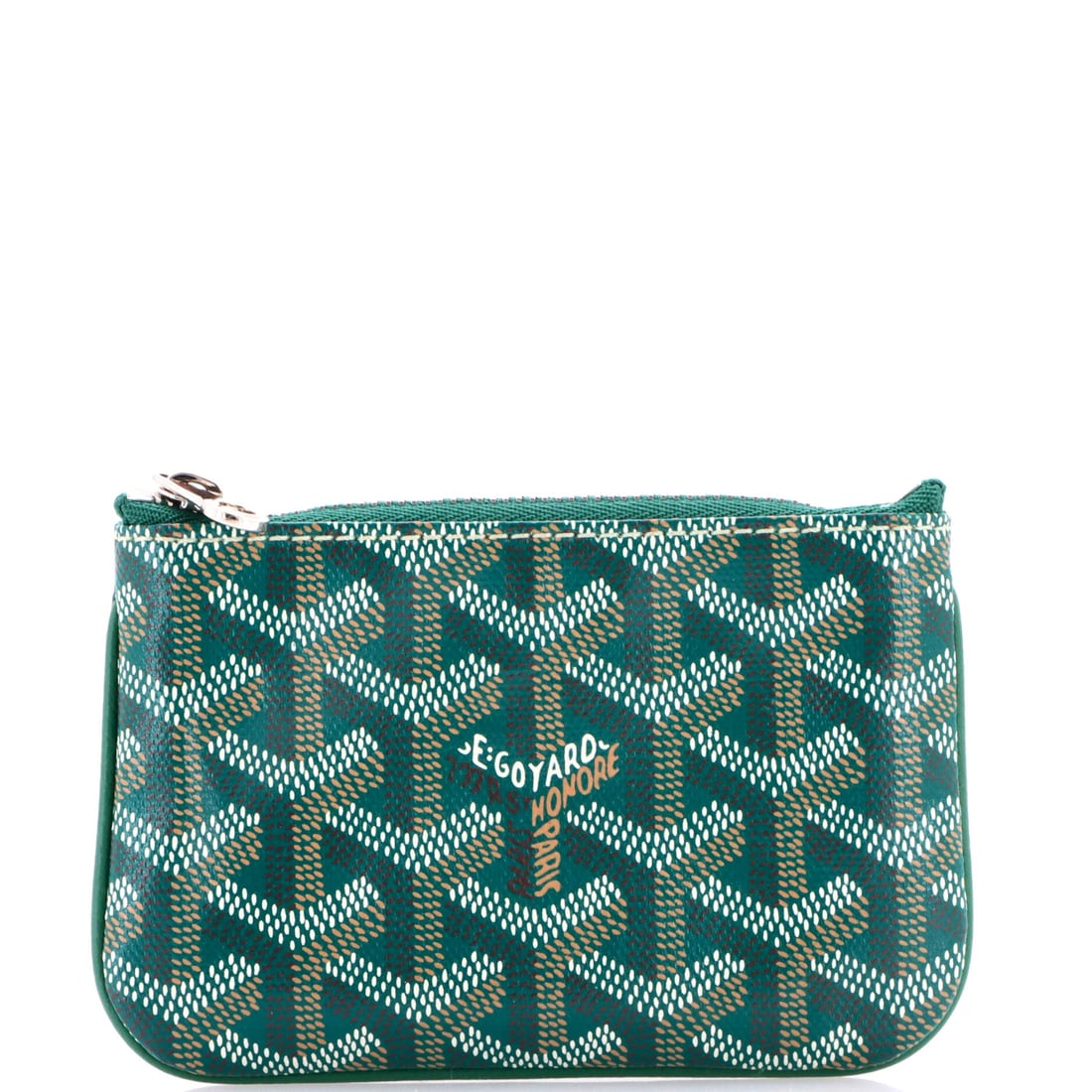 Goyard Senat Zip Key Pouch Coated Canvas: Carried right, the Key Pouch reads as the house's working signature: the miniaturised pouch architecture Vuitton has produced as much as a charm as a key holder. Worked in the house's hand-painted coa