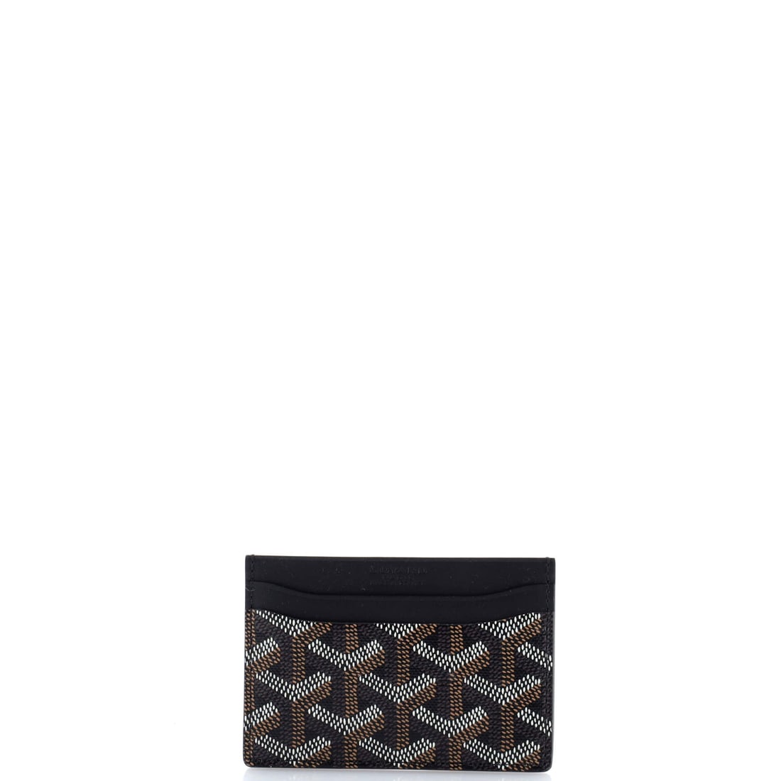 Goyard Saint Sulpice Card Holder Coated Canvas: Look closely at the Card Holder and the architecture explains itself - the slim card holder architecture sized for two essentials and a folded note. It is rendered in the house's hand-painted coated c