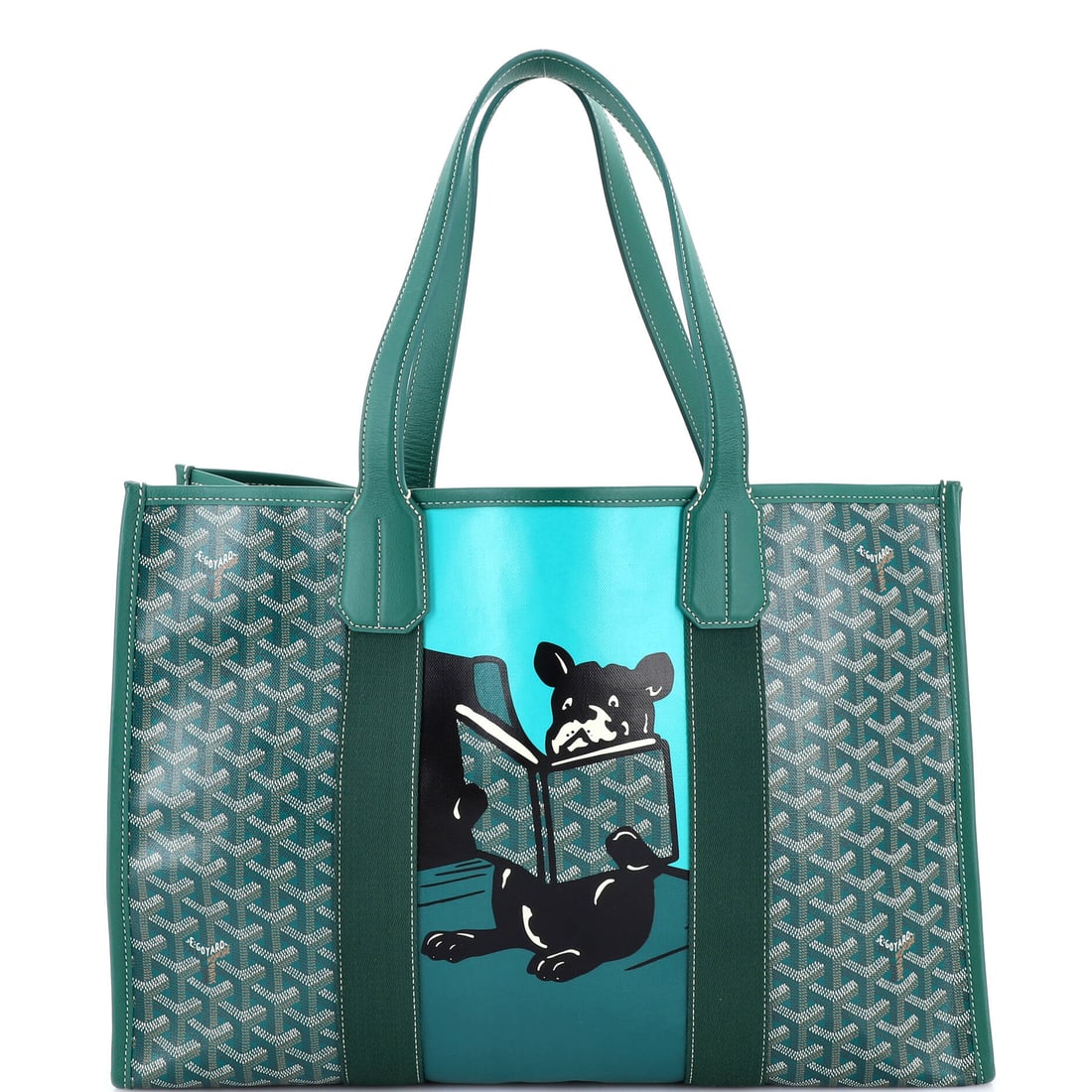 Goyard Villette Tote Printed Coated Canvas: Stand the Villette on a flat surface and the design logic shows itself - the open-tote silhouette named for Paris's nineteenth-century working district. It is rendered in the house's printed coated ca