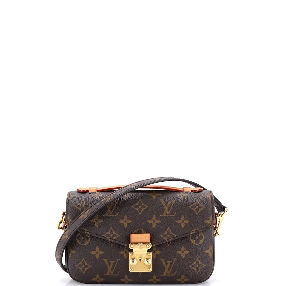 Louis Vuitton Pochette Metis Monogram Canvas: Carried right, the Pochette Metis reads as the house's working signature: the structured top-handle-and-strap silhouette that has quietly become the house's most requested everyday shoulder bag. It is