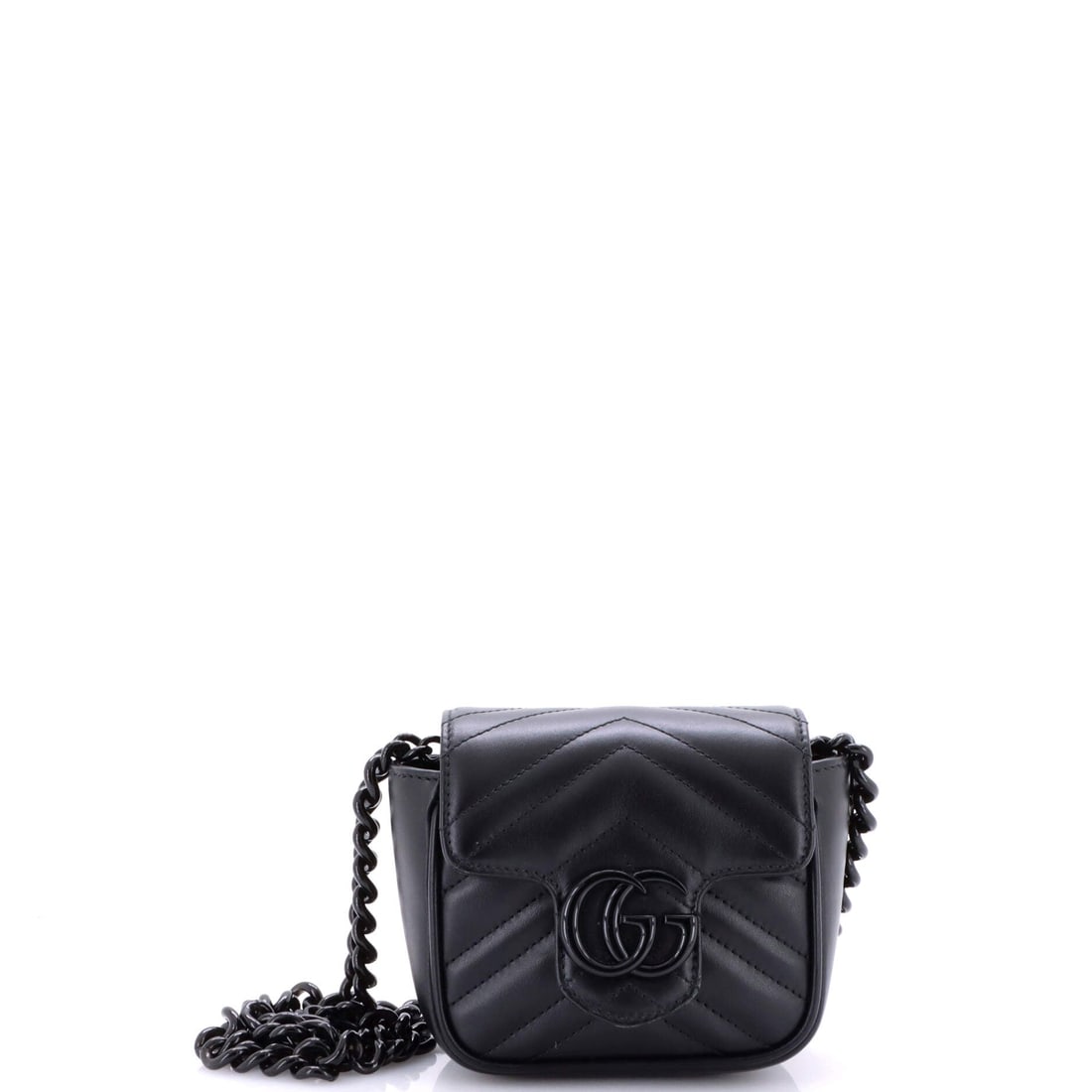 Gucci GG Marmont Flap Belt Bag Matelasse Leather: Picked up once, the Marmont explains why the line has been kept in production this long: the quilted-leather flap silhouette finished with the antique-finish double-G clasp that names it. The finish i