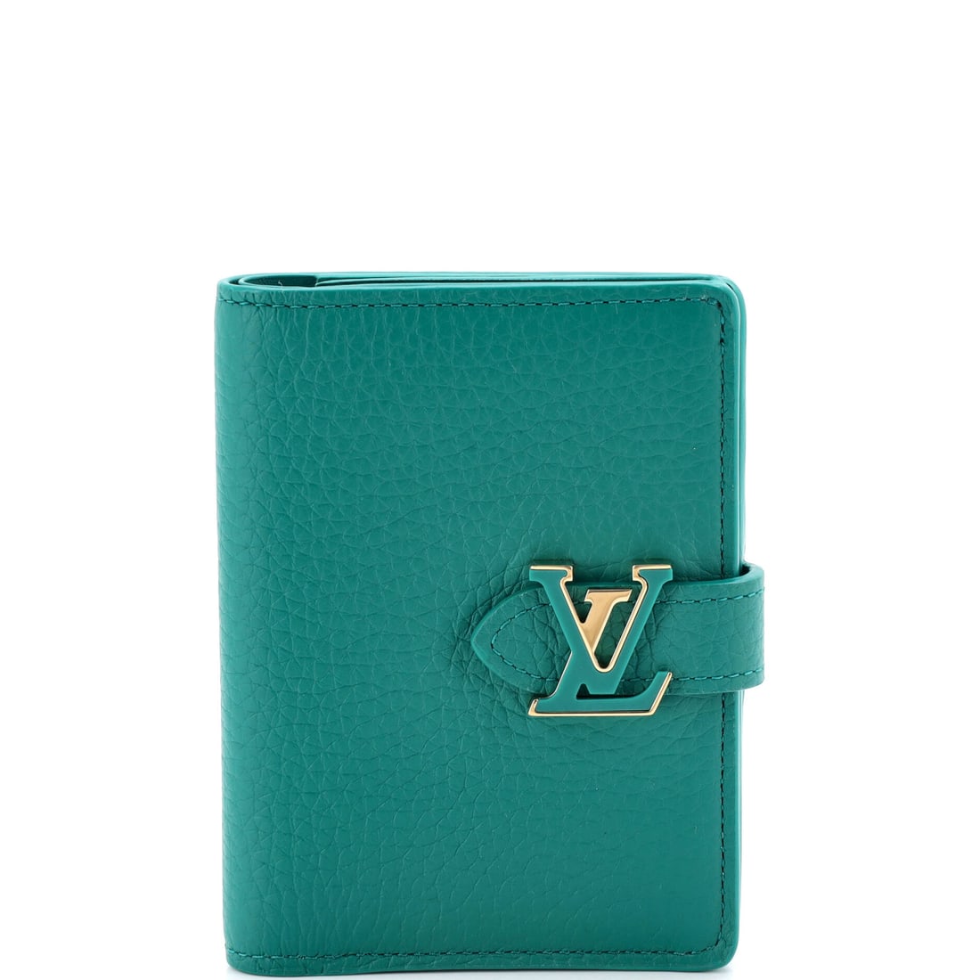 Louis Vuitton Capucines Vertical Wallet Leather: Set against its lineage, this Louis Vuitton Capucines reads as a measured example of the line, built around the working silhouette the line is named for. At 5 by 3.5 by 1 inch, the silhouette reads as