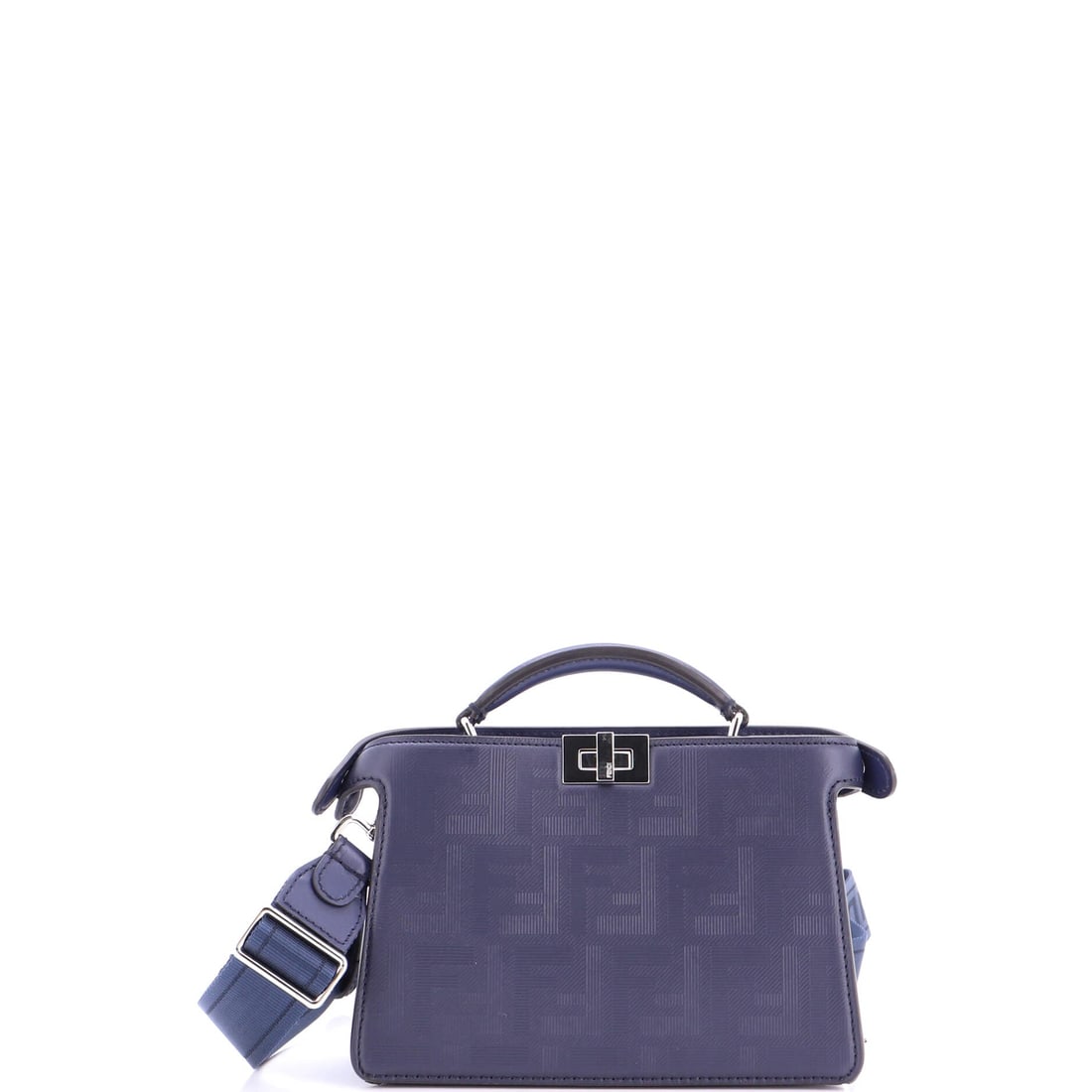 Fendi Peekaboo ISeeU XCross Bag Zucca Leather: This is the Peekaboo as the line is meant to read - the structured top-handle silhouette with the dual-compartment, flip-open architecture that named it, in the proportions Fendi has held since debut.