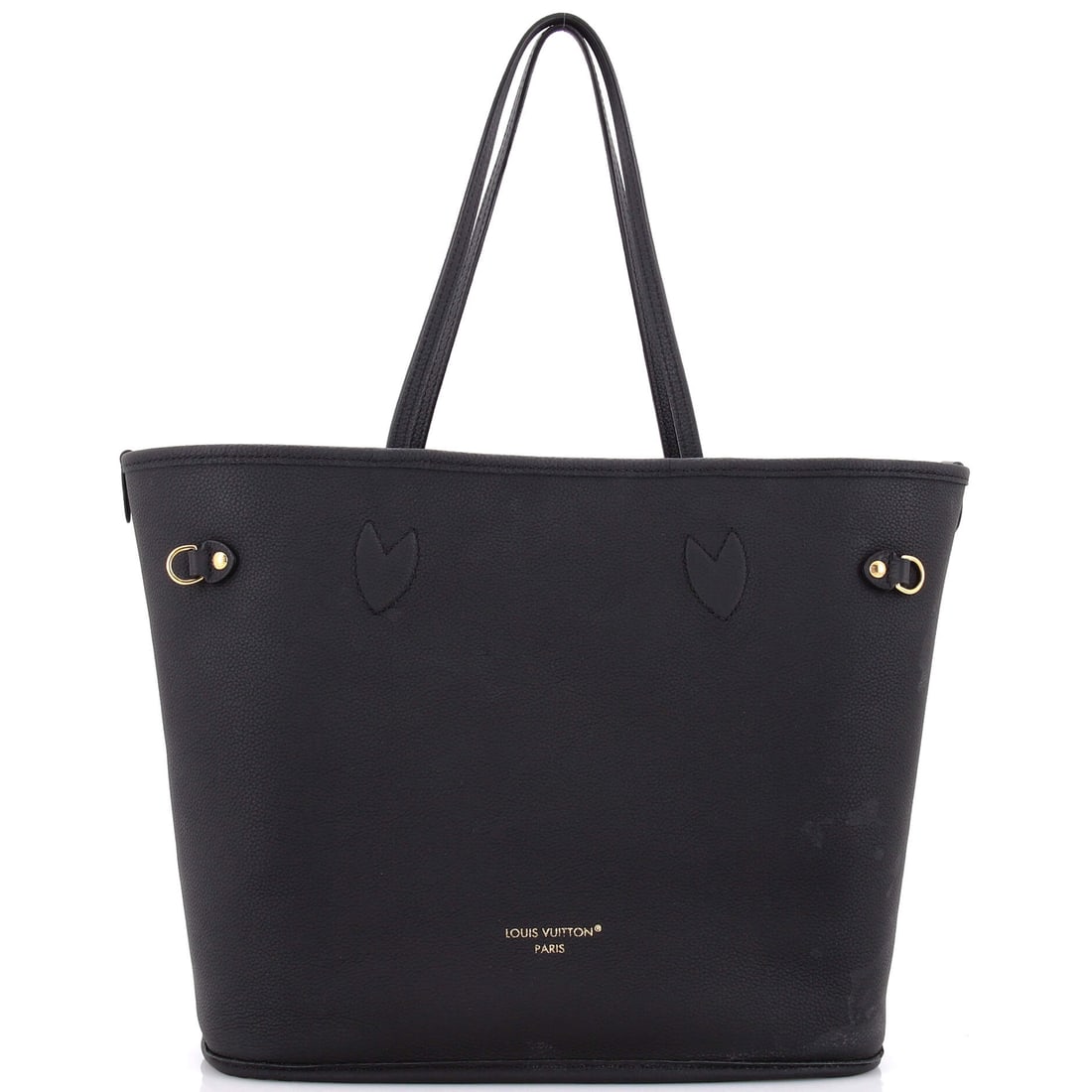 Louis Vuitton Neverfull Inside Out Monogram Canvas and Leather: Carried right, the Neverfull reads as the house's working signature: the flat shoulder straps, the cinched side ties and the open-tote architecture that gave the line its name. The finish is Monogram 