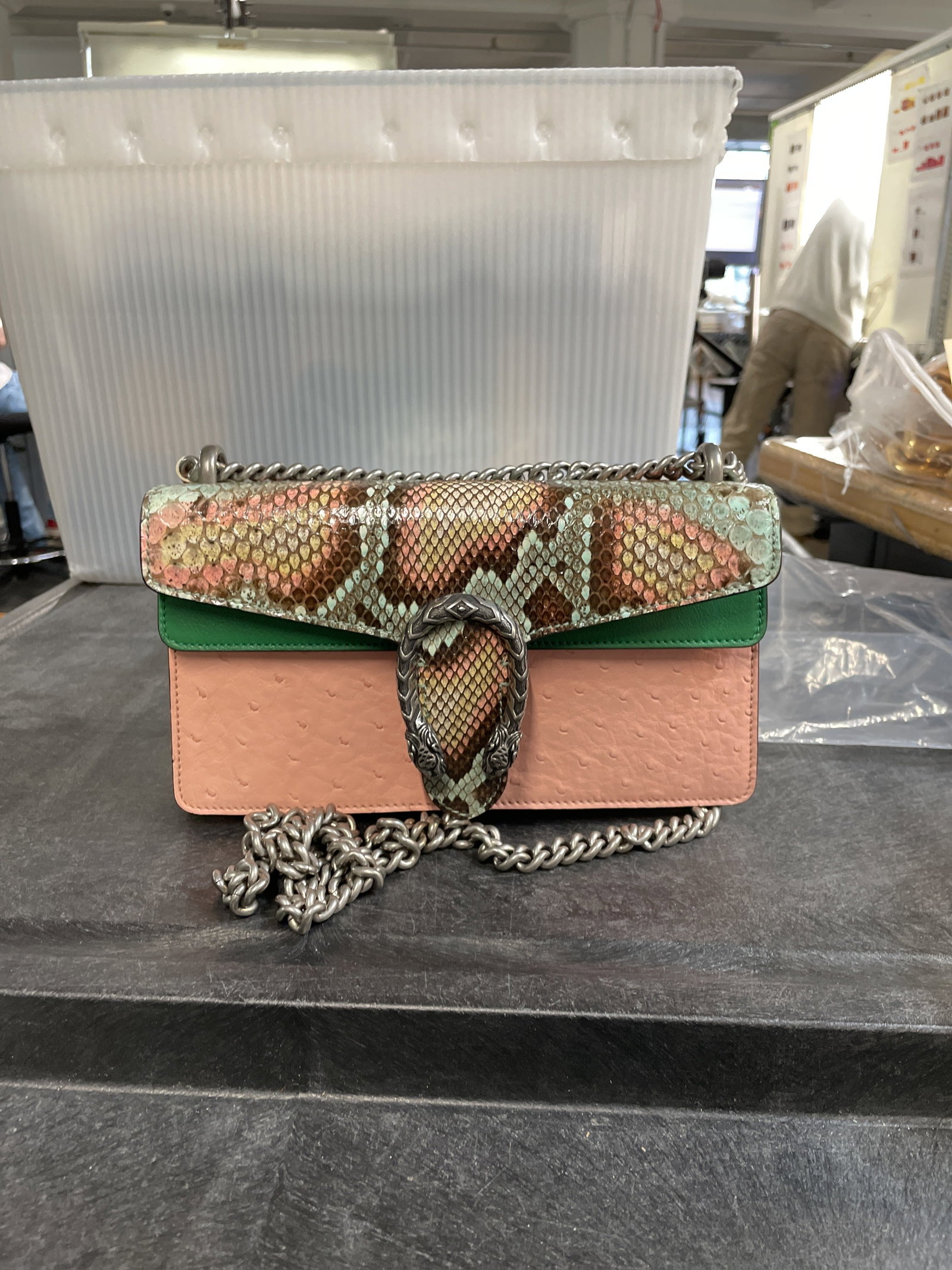 Gucci Dionysus Bag Python with Ostrich and Leather - 6