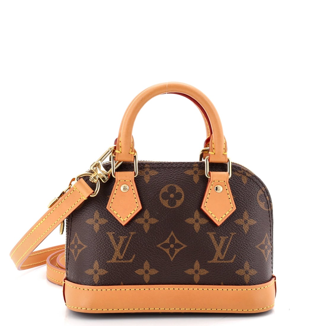 Louis Vuitton Alma Handbag Monogram Canvas: Carried right, the Alma reads as the house's working signature: the structured, dome-topped silhouette Gaston-Louis Vuitton drew up for Coco Chanel in 1934. It is rendered in Monogram canvas - the