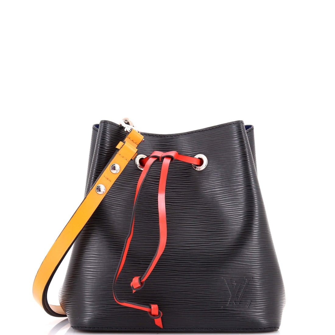 Louis Vuitton NeoNoe Handbag Epi Leather: Look closely at the NeoNoe and the architecture explains itself - the reissued bucket silhouette finished with a contemporary crossbody strap, descended directly from the 1932 Noe Champagne carrier. T