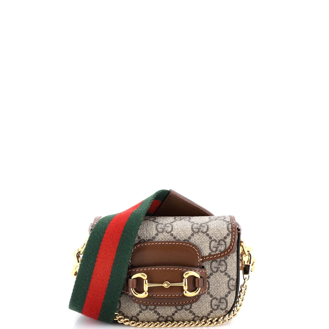 Gucci Horsebit 1955 Flap Wallet with Strap GG Coated Canvas (1 of 6)