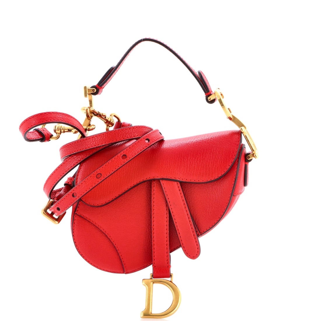 Christian Dior Saddle Handbag with Strap Leather: Read this Saddle against its lineage and the design choices line up exactly: the shoulder-strap accessory, drawn to the working hardware and material vocabulary the Christian Dior Saddle line has stoo