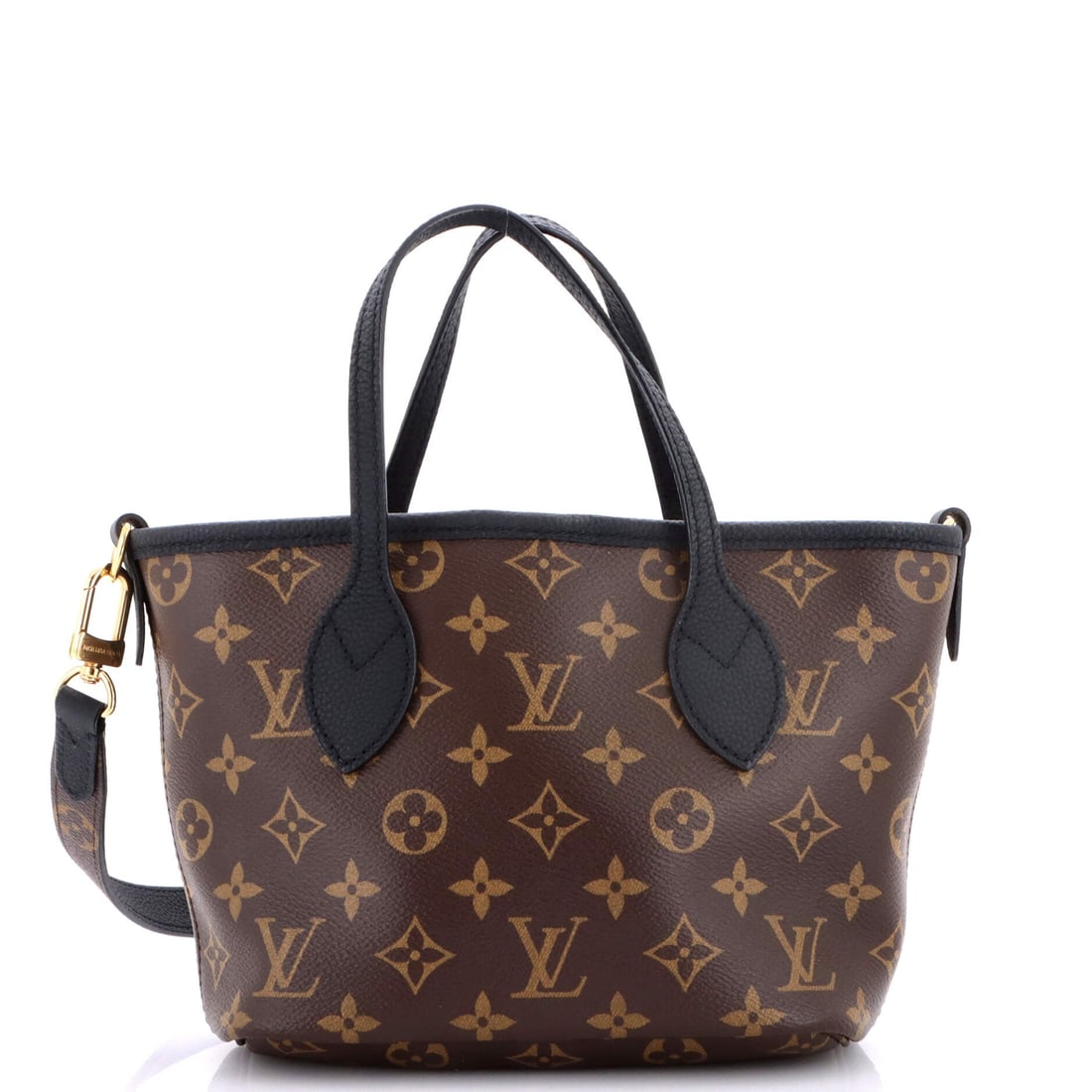Louis Vuitton Neverfull Bandouliere Inside Out Monogram Canvas and Leather: Carried right, the Neverfull reads as the house's working signature: the flat shoulder straps, the cinched side ties and the open-tote architecture that gave the line its name. The piece is finished