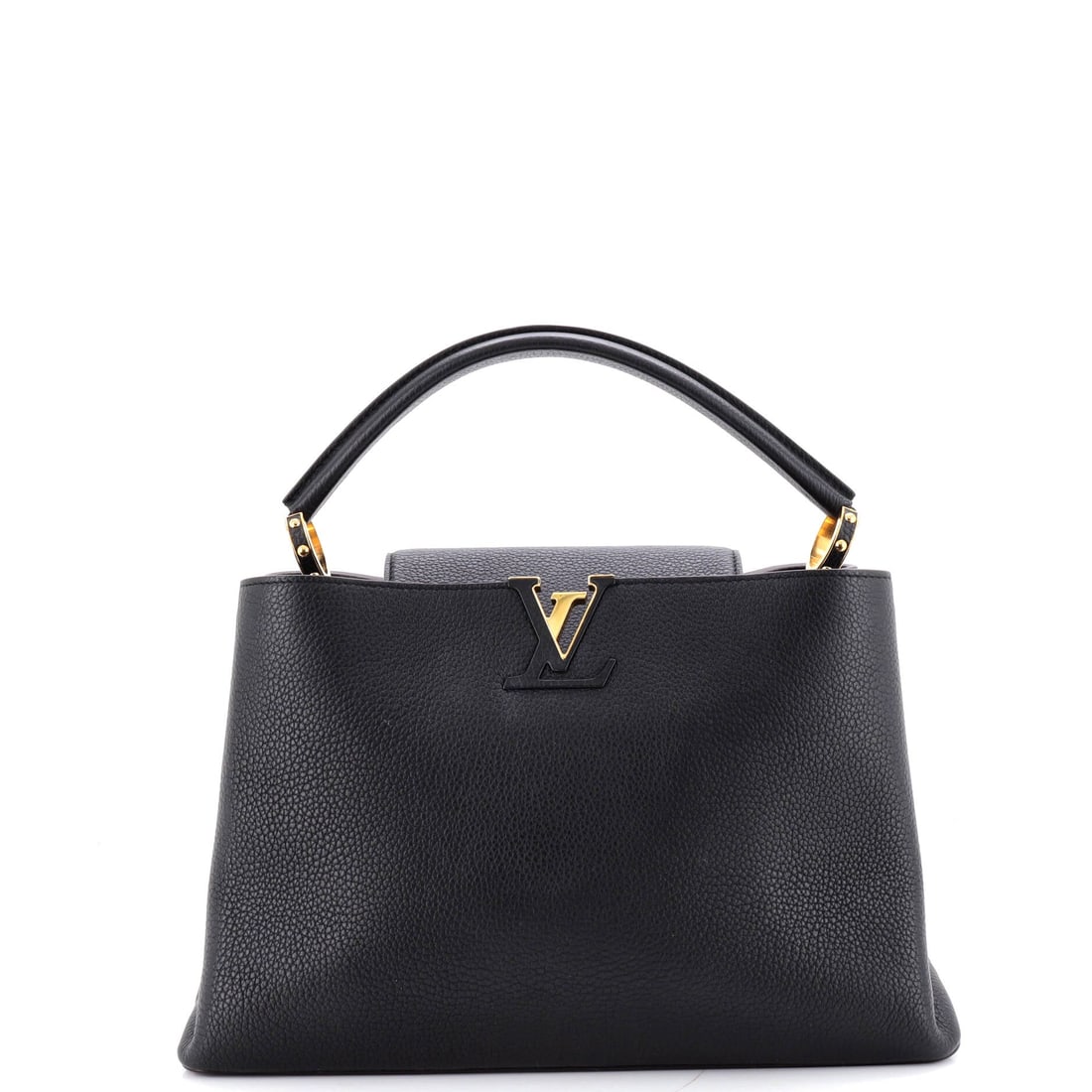 Louis Vuitton Capucines Bag Leather: Read this Capucines against its lineage and the design choices line up exactly: the working silhouette the line is named for. At 9 by 14 by 5.5 inch, the silhouette reads as ample without ever crossin