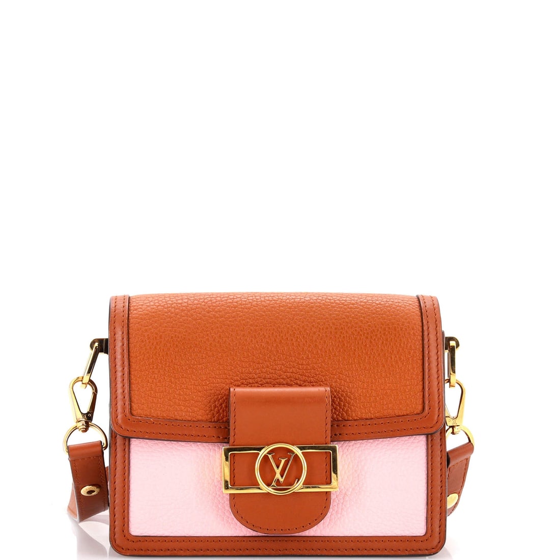 Louis Vuitton Dauphine Shoulder Bag Calfskin: The Dauphine arrives here in the form the line is known for: the archive-flap silhouette Nicolas Ghesquiere pulled out of the Vuitton archives in 2019, with the dual-monogram, S-lock front closure. Th