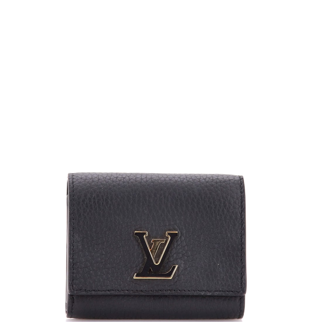 Louis Vuitton Capucines Wallet Taurillion Leather: Open the Capucines once and the line announces itself: the form that anchors the line within the Louis Vuitton archive. With a 3.5 by 4 by 1 inch format, the piece carries with miniature confidence ra