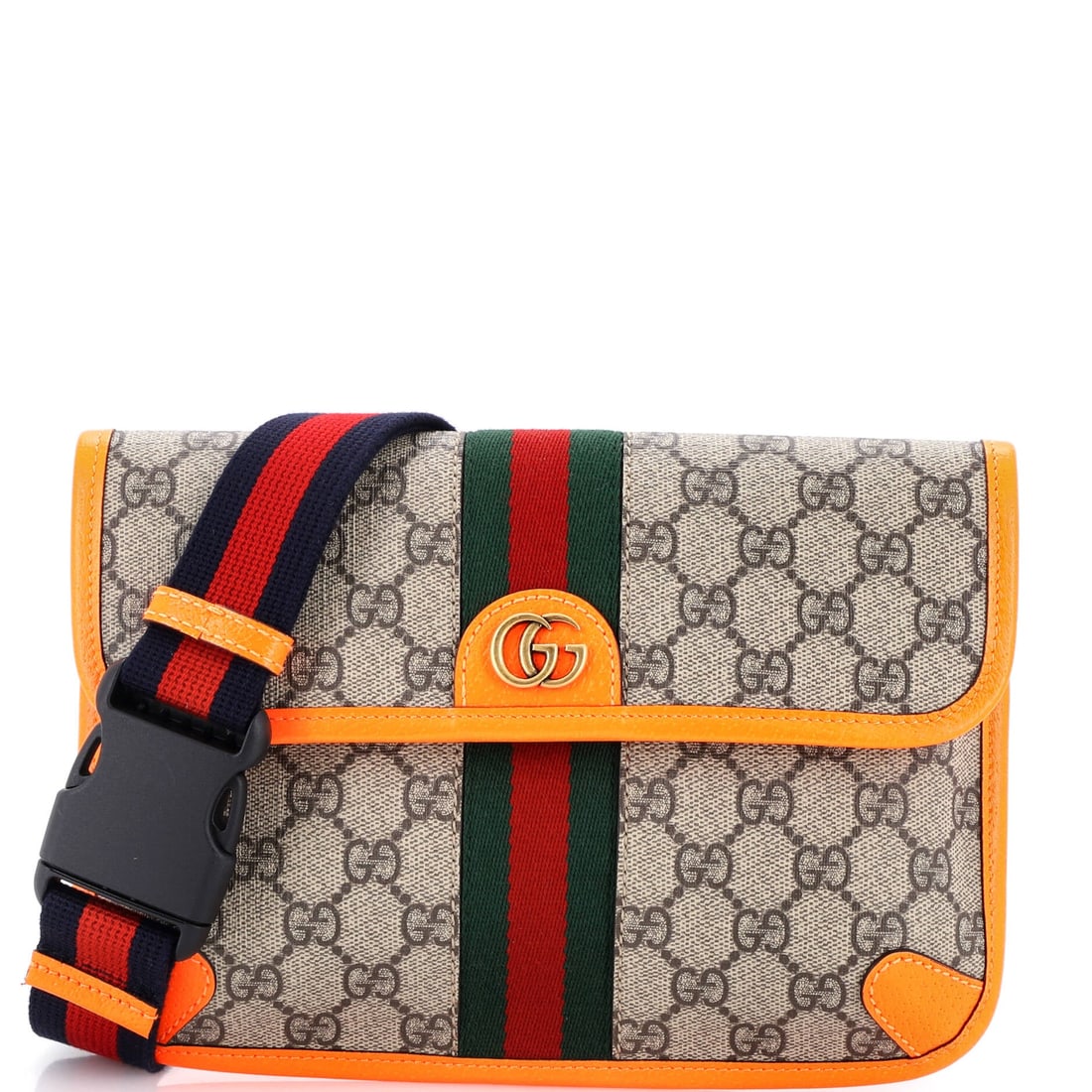 Gucci Ophidia Flap Belt Bag GG Coated Canvas with Leather (1 of 6)
