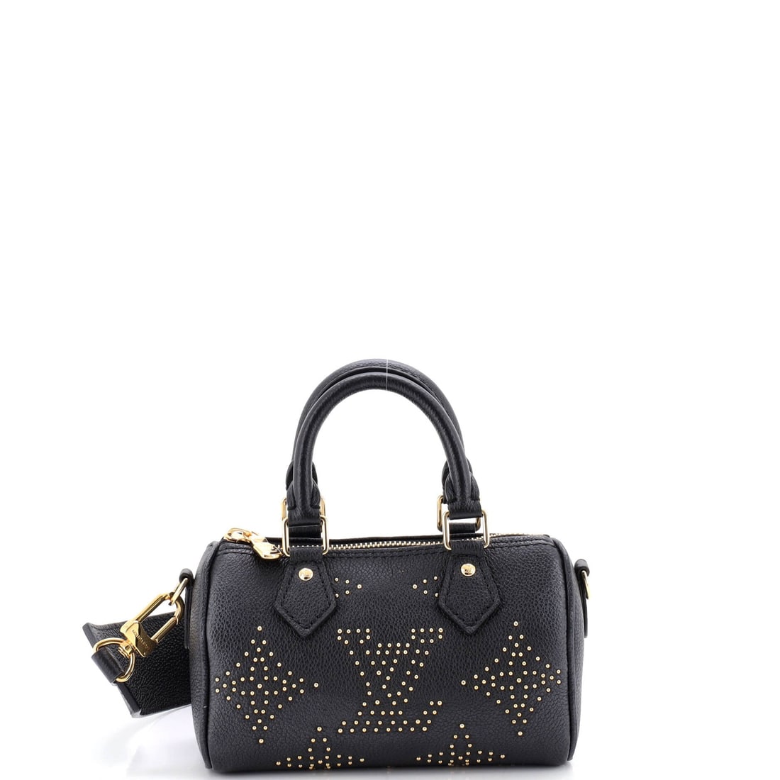 Louis Vuitton Speedy Bandouliere NM Bag Studded Leather: Look closely at the Speedy and the architecture explains itself - the rolled top handles, the curved silhouette and the front-and-back symmetry that have made it the most copied bag in handbag history