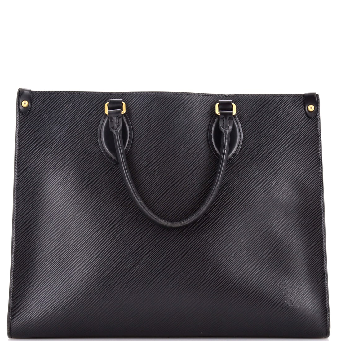 Louis Vuitton OnTheGo Tote Epi Leather: Examined closely, the OnTheGo resolves around a single design idea: the open-tote architecture with twin handles top and shoulder, sized to carry a laptop and a paperback in the same compartment. It c