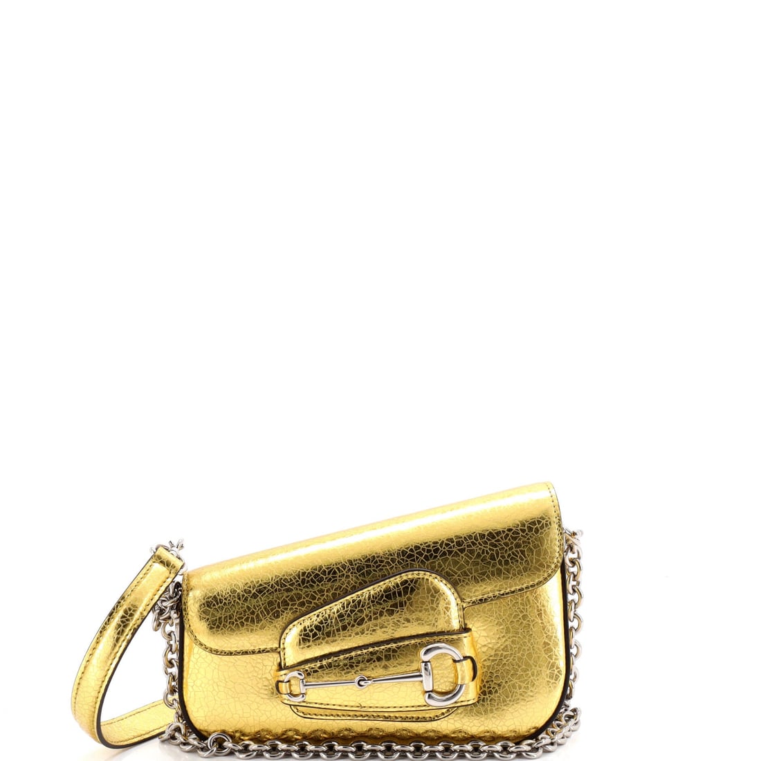 Gucci Horsebit 1955 Asymmetric Shoulder Bag Leather: Gucci's Horsebit arrives in the architecture that made the line known: the proportion the line has kept across reissues. Its 7 by 7.5 by 3 inch footprint gives it a contained presence without forcing 