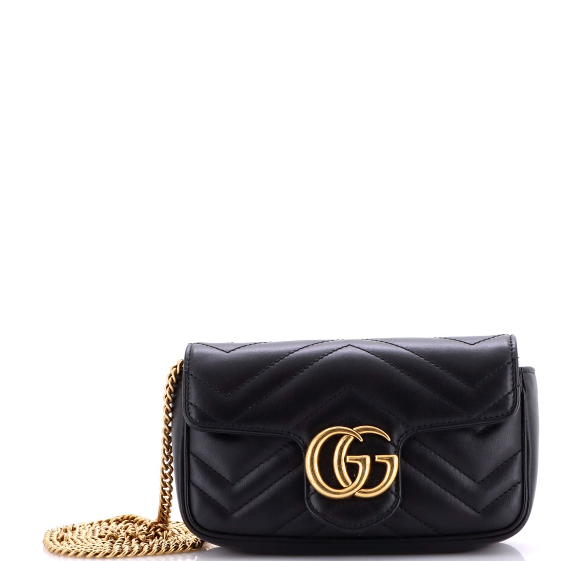 Gucci GG Marmont Flap Bag Matelasse Leather: Gucci's Marmont arrives in the architecture that made the line known: the quilted-leather flap silhouette finished with the antique-finish double-G clasp that names it. Built from matelasse leather (t