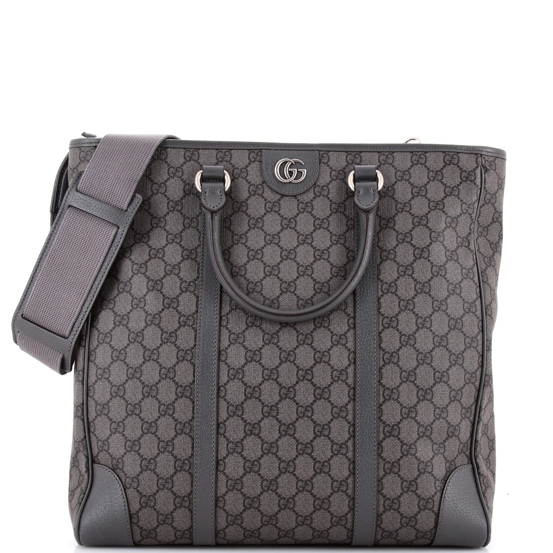 Gucci Ophidia Convertible Tote GG Coated Canvas: Set against its lineage, this Gucci Ophidia reads as a measured example of the line, built around the boxy silhouette finished with the green-red-green Web stripe Aldo Gucci first stitched onto saddle