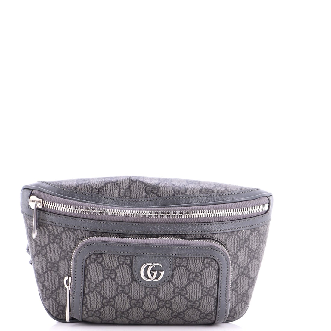 Gucci Ophidia Front Pocket Zip Belt Bag GG Coated Canvas: At full read, the Ophidia is exactly what the line has always promised: the boxy silhouette finished with the green-red-green Web stripe Aldo Gucci first stitched onto saddlery in the 1950s. The piece