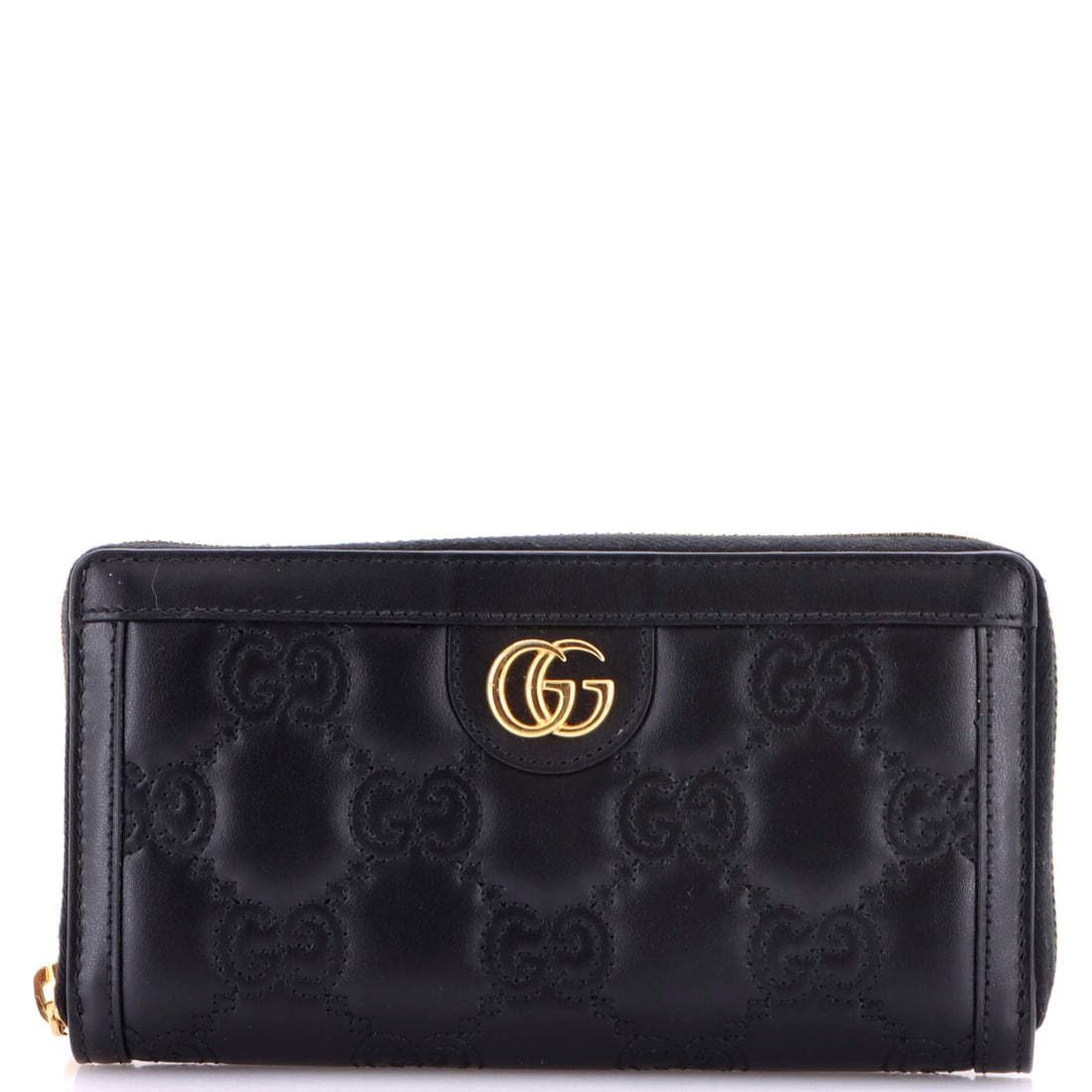 Gucci Ophidia Zip Around Wallet GG Matelasse Leather: Gucci's Ophidia arrives in the architecture that made the line known: the boxy silhouette finished with the green-red-green Web stripe Aldo Gucci first stitched onto saddlery in the 1950s. It is finis