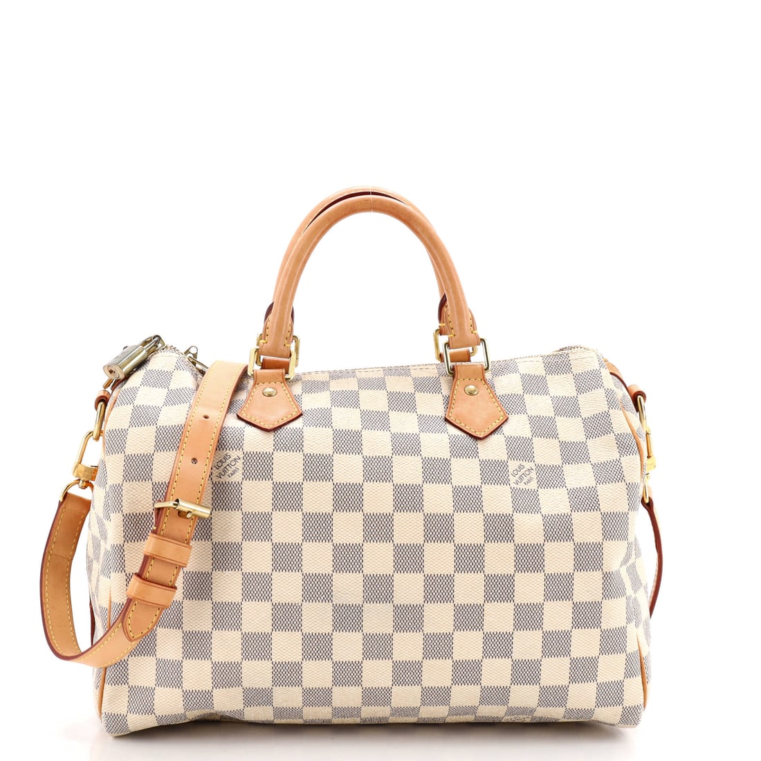 Louis Vuitton Speedy Bandouliere Bag Damier: There is a reason the Speedy keeps returning to the conversation, and this Louis Vuitton example is part of it: the rolled top handles, the curved silhouette and the front-and-back symmetry that have 