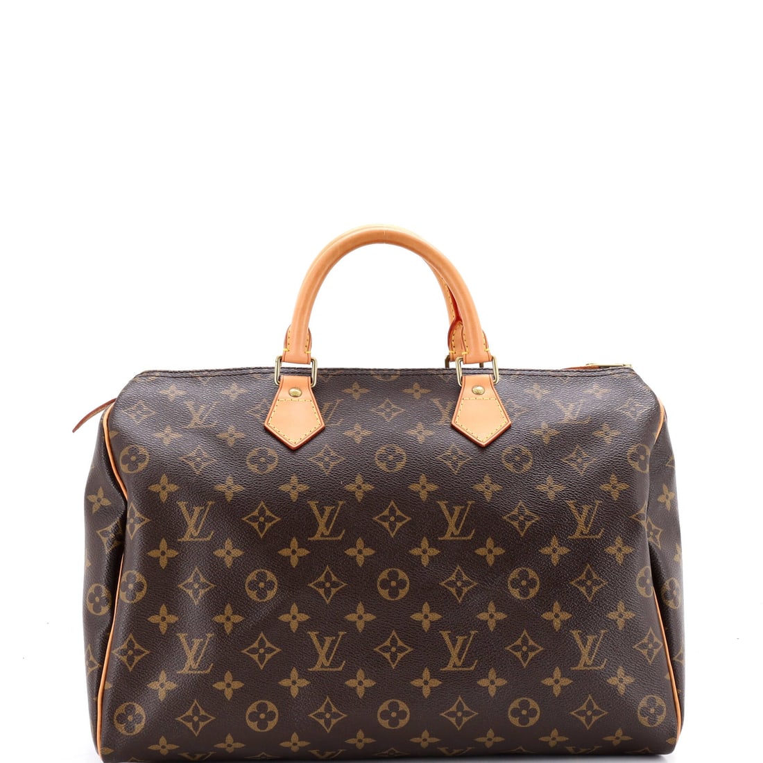 Louis Vuitton Speedy Handbag Monogram Canvas: Few Louis Vuitton silhouettes are as cleanly resolved as the Speedy - the rolled top handles, the curved silhouette and the front-and-back symmetry that have made it the most copied bag in handbag his