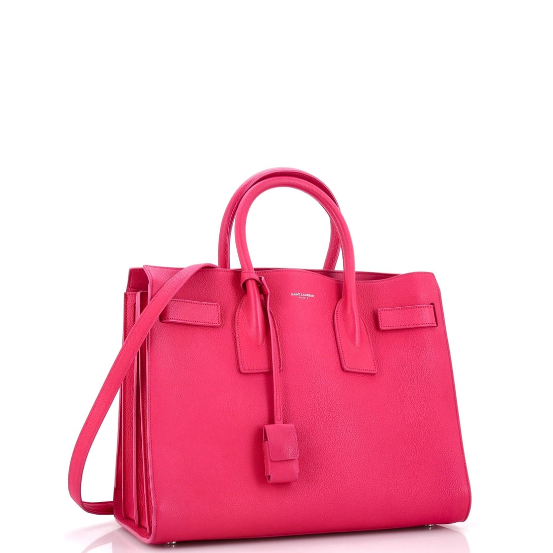 Saint Laurent Sac de Jour NM Bag Leather Small: Carried in leather, the Saint Laurent Sac de Jour NM Bag in the Small size sits in the hand with measured authority. Sized with a 10 by 13 by 5 inch profile, the proportions read confident in the hand