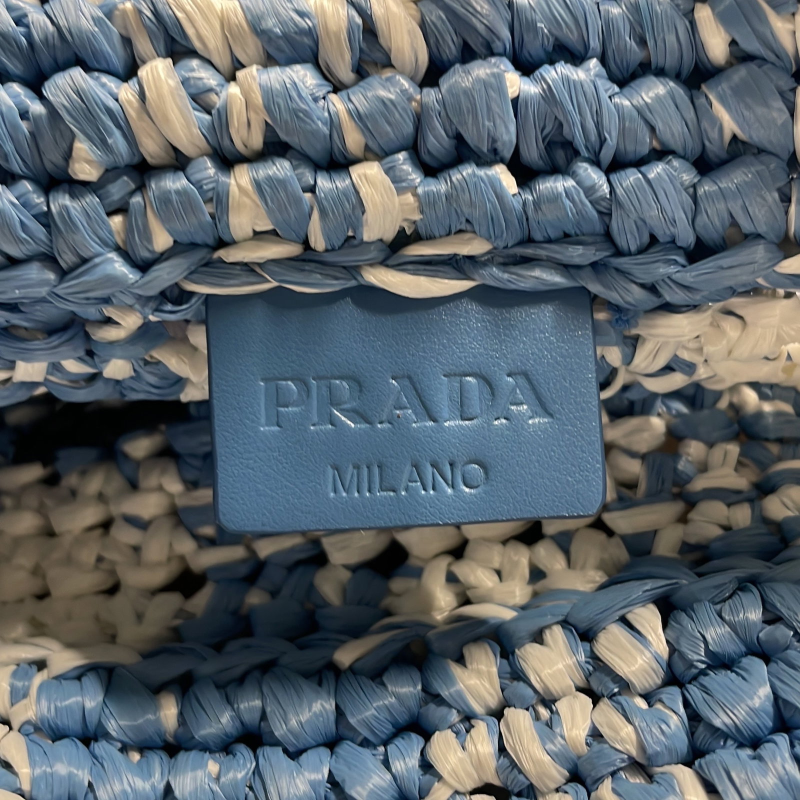 Prada Logo Tote Raffia Large - 7