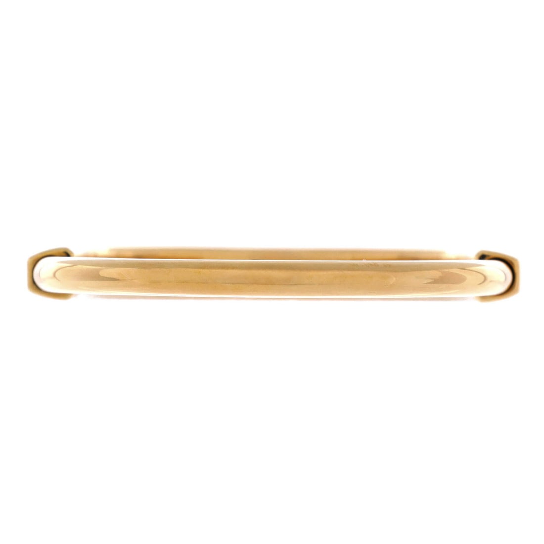 Tiffany & Co. Lock Bangle Bracelet 18K Yellow Gold -: Worked in 18k yellow gold, this Tiffany & Co. Lock Bangle Bracelet has the scale and polish that defines a wearable heirloom. Metalwork transitions read crisply across the piece, with polish and matte