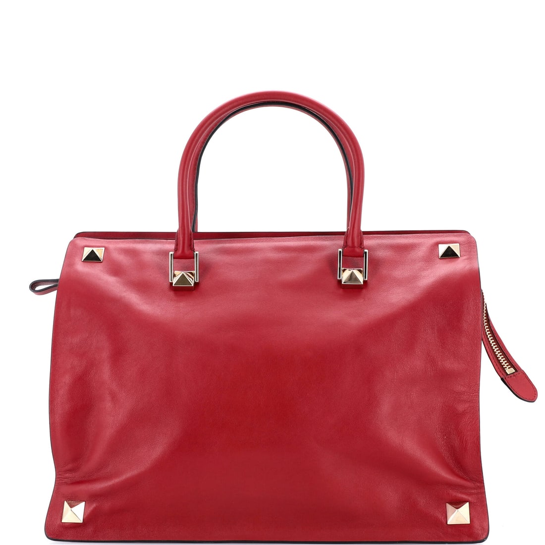 Valentino Garavani Rockstud Four Corner Tote Leather Large: A Valentino Garavani Rockstud Four Corner Tote in this configuration carries the proportions that have made the model a steady fixture in collector rotations. The make is in Leather, a choice that giv
