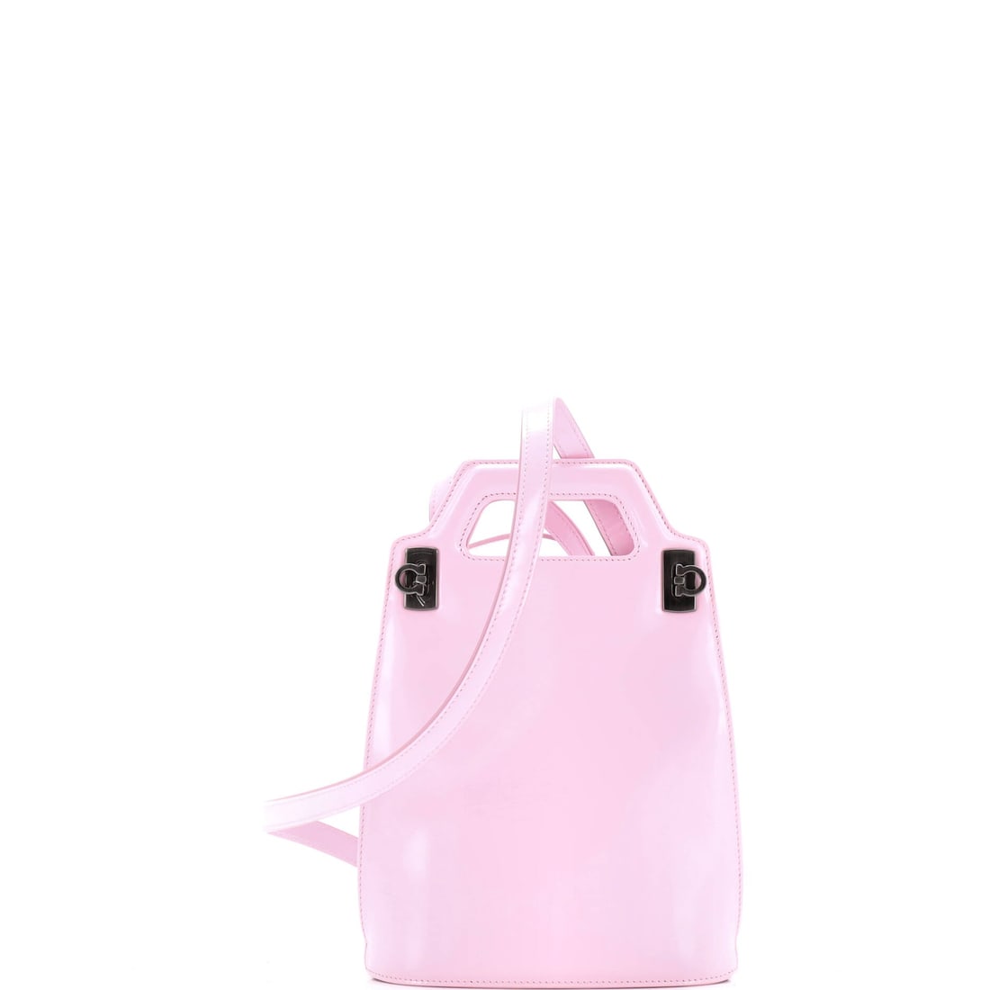 Salvatore Ferragamo Wanda Top Handle Shoulder Bag Leather North South: Within Salvatore Ferragamo's catalog, the Wanda Top Handle Shoulder Bag occupies the territory between everyday tote and editorial carry. It is constructed in Leather, with the kind of considered fini
