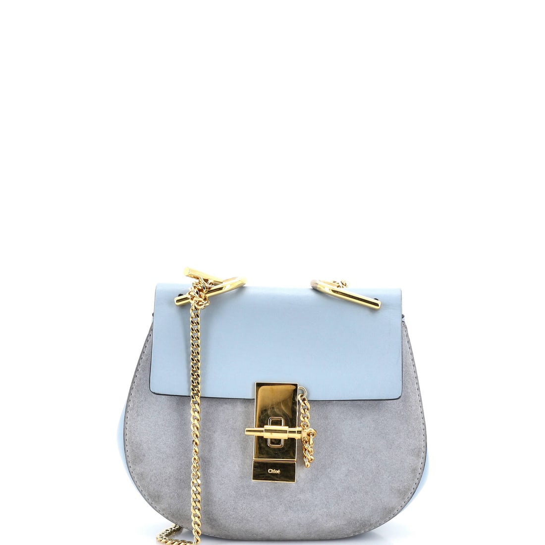 Chloe Drew Crossbody Bag Leather and Suede Mini: The Chloe Drew Crossbody Bag carries a stance the maison has refined across many iterations into something instantly recognizable. Worked in Leather and Suede, the surface carries a measured, well-bre