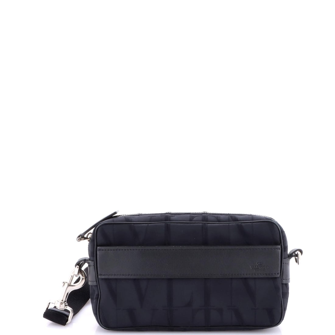 Valentino Garavani VLTN Shell Camera Bag Jacquard With Leather Small: Valentino Garavani built the VLTN Shell Camera Bag as a piece that holds its own in a wardrobe rather than competing with it. Cut in Jacquard With Leather, it has the considered hand a careful collect