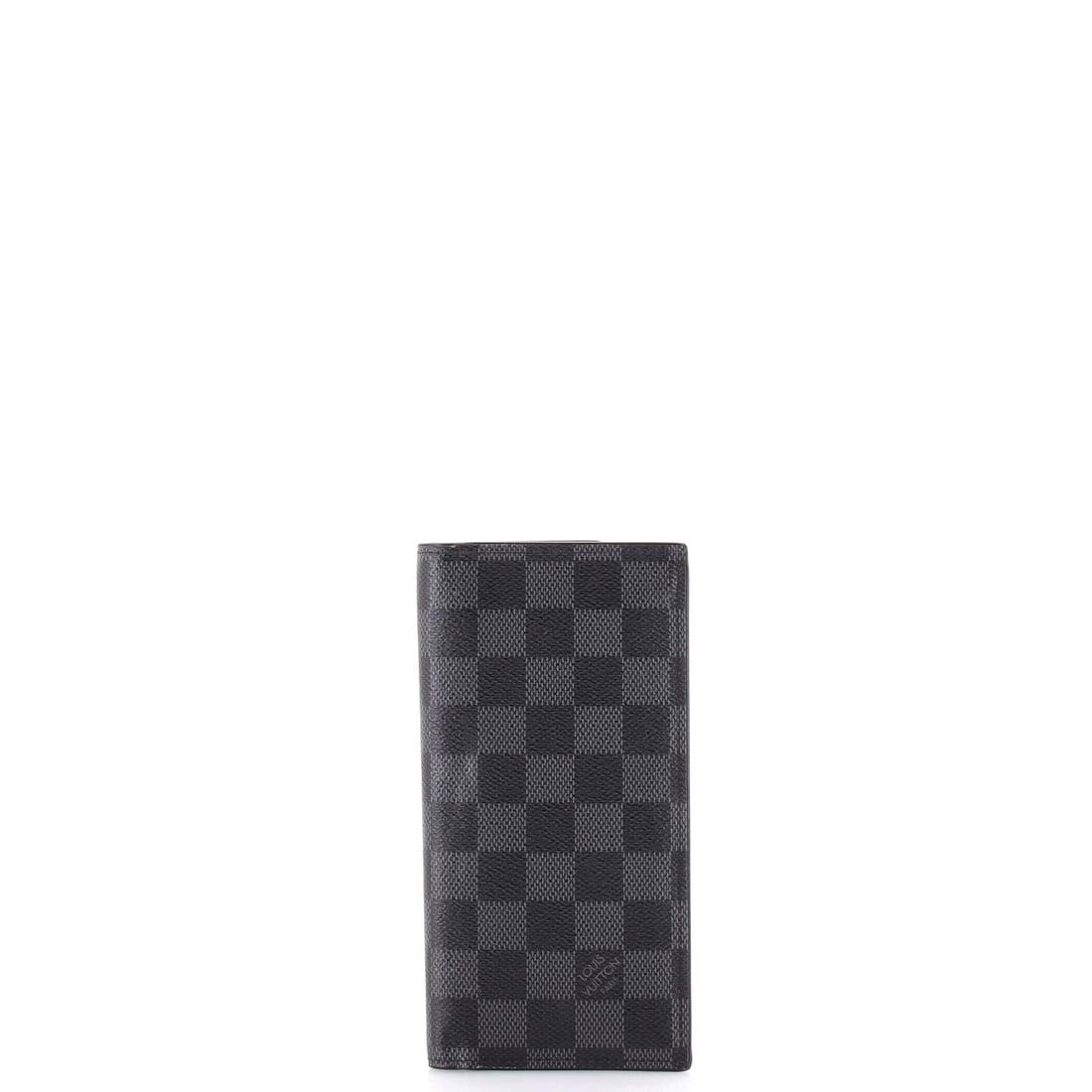 Louis Vuitton Brazza Wallet Damier Graphite: The Brazza Wallet is one of Louis Vuitton's most-carried small-goods silhouettes, the size and shape that earned a place in many wardrobes. Surface and finish come from Damier Graphite, the slate-and-