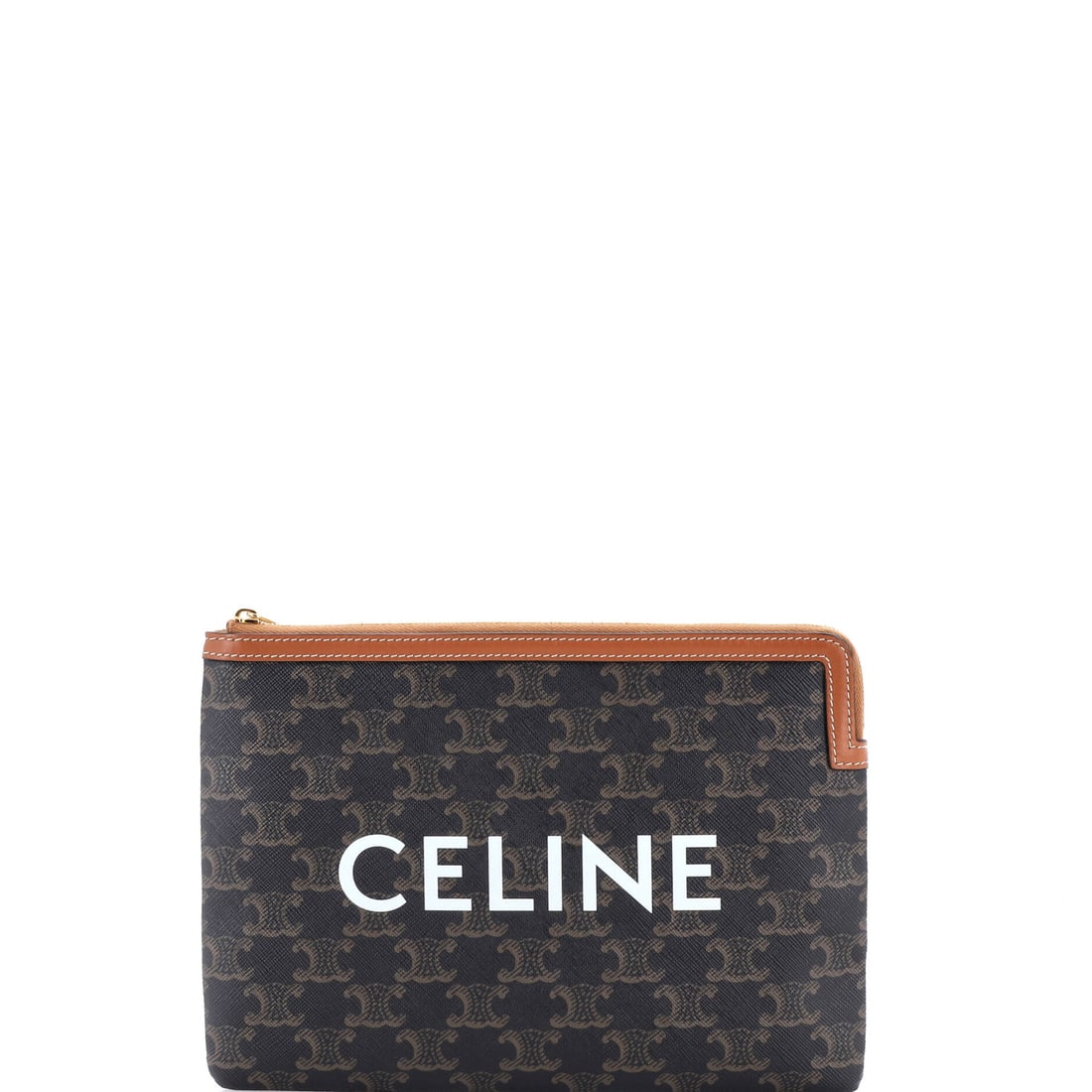 Celine Zip Pouch Triomphe Coated Canvas Small (1 of 6)