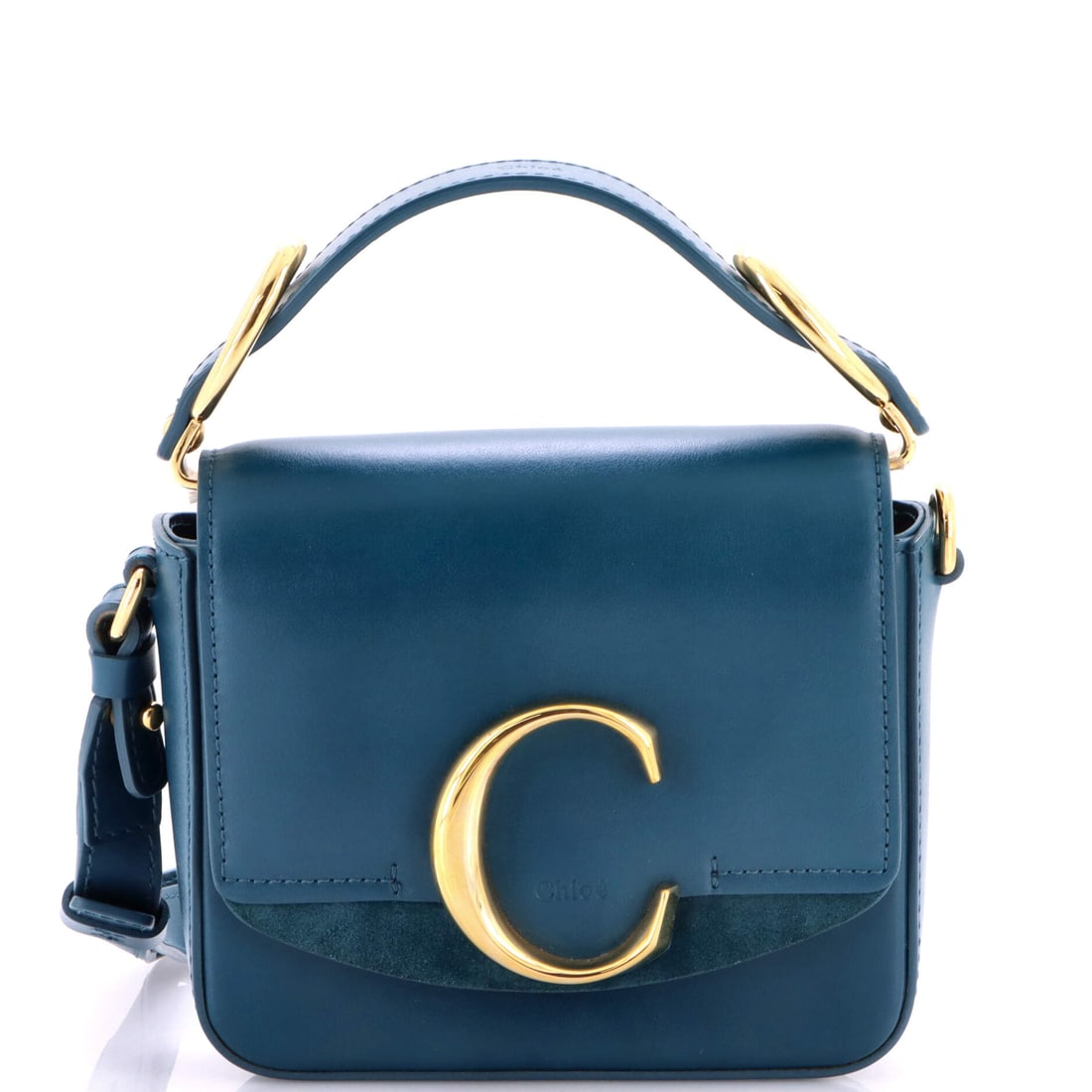 Chloe C Flap Bag Leather Mini: Presented here, the Chloe C Flap Bag arrives with the proportions and stance that the house refined into a recognizable signature. The build sits in Leather, finished to the standard that defines the 