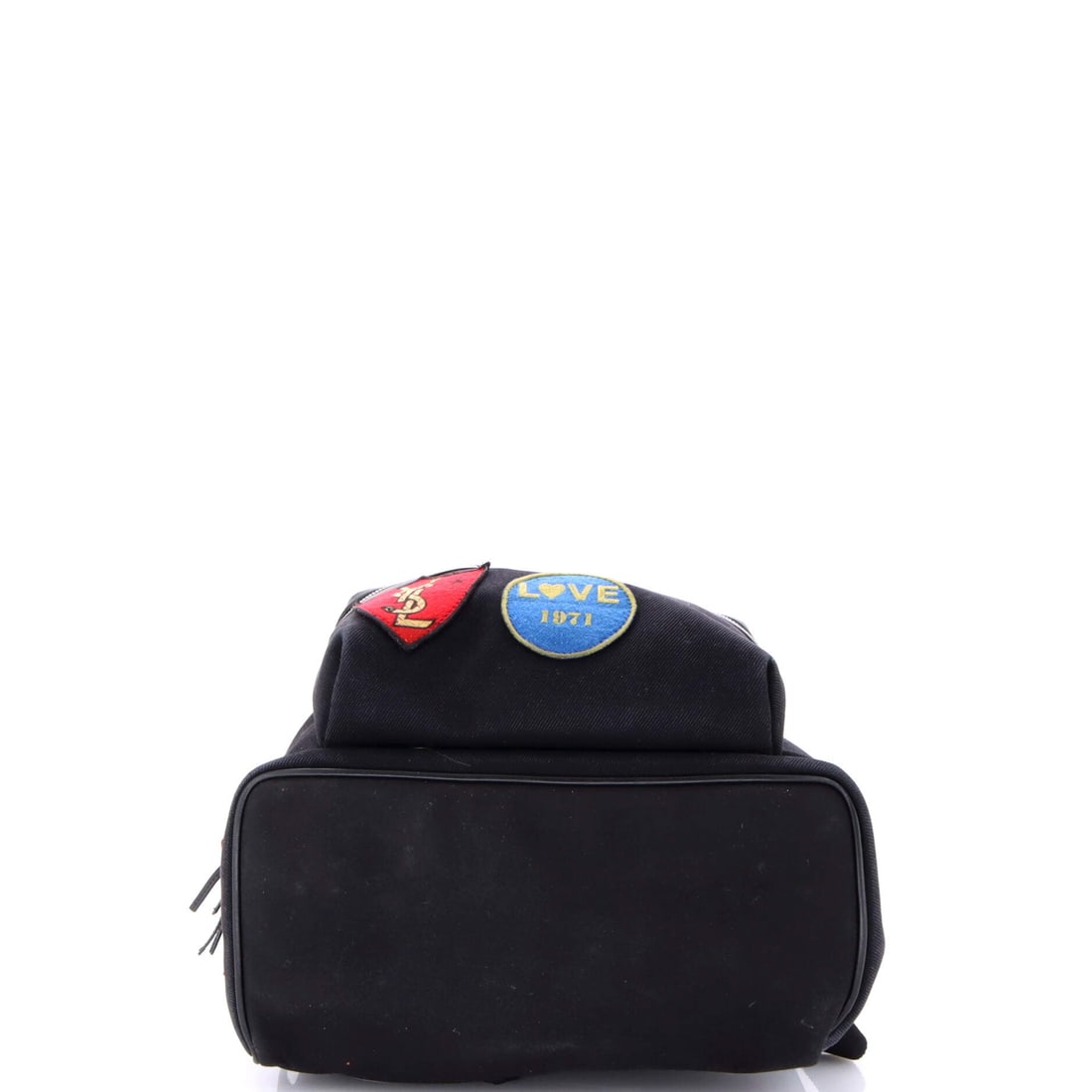 Saint Laurent City Backpack Patch Embellished Canvas Medium - 4